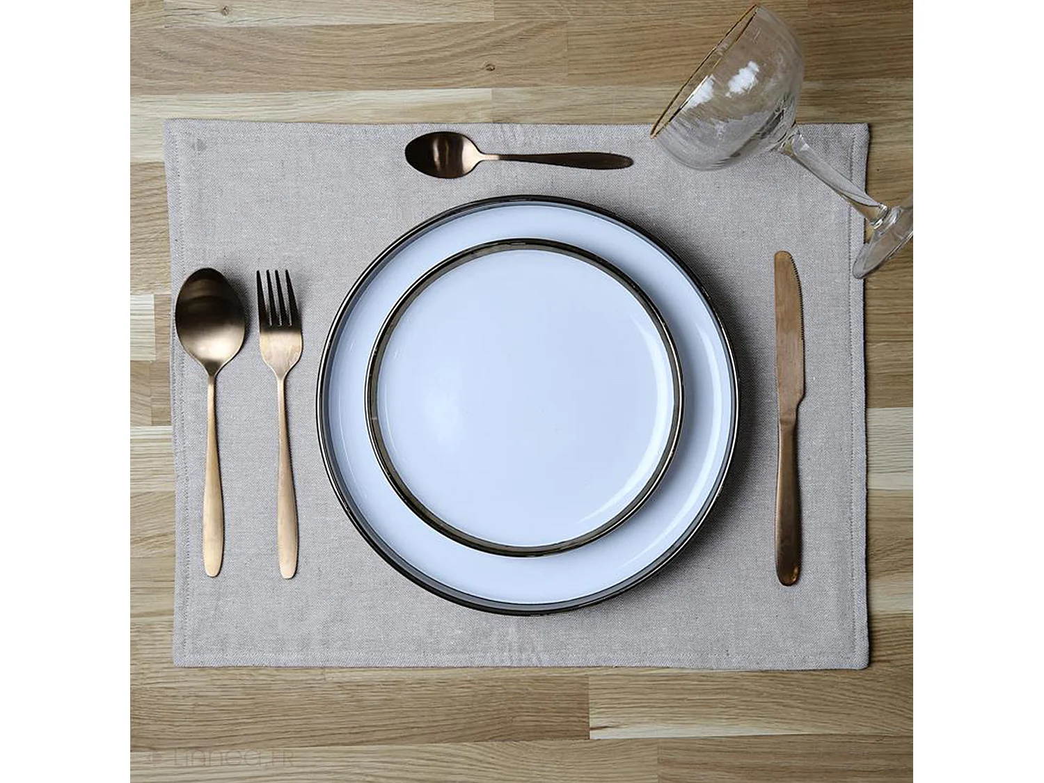 Lot de 2 sets de table 35x45 cm UNICO beige