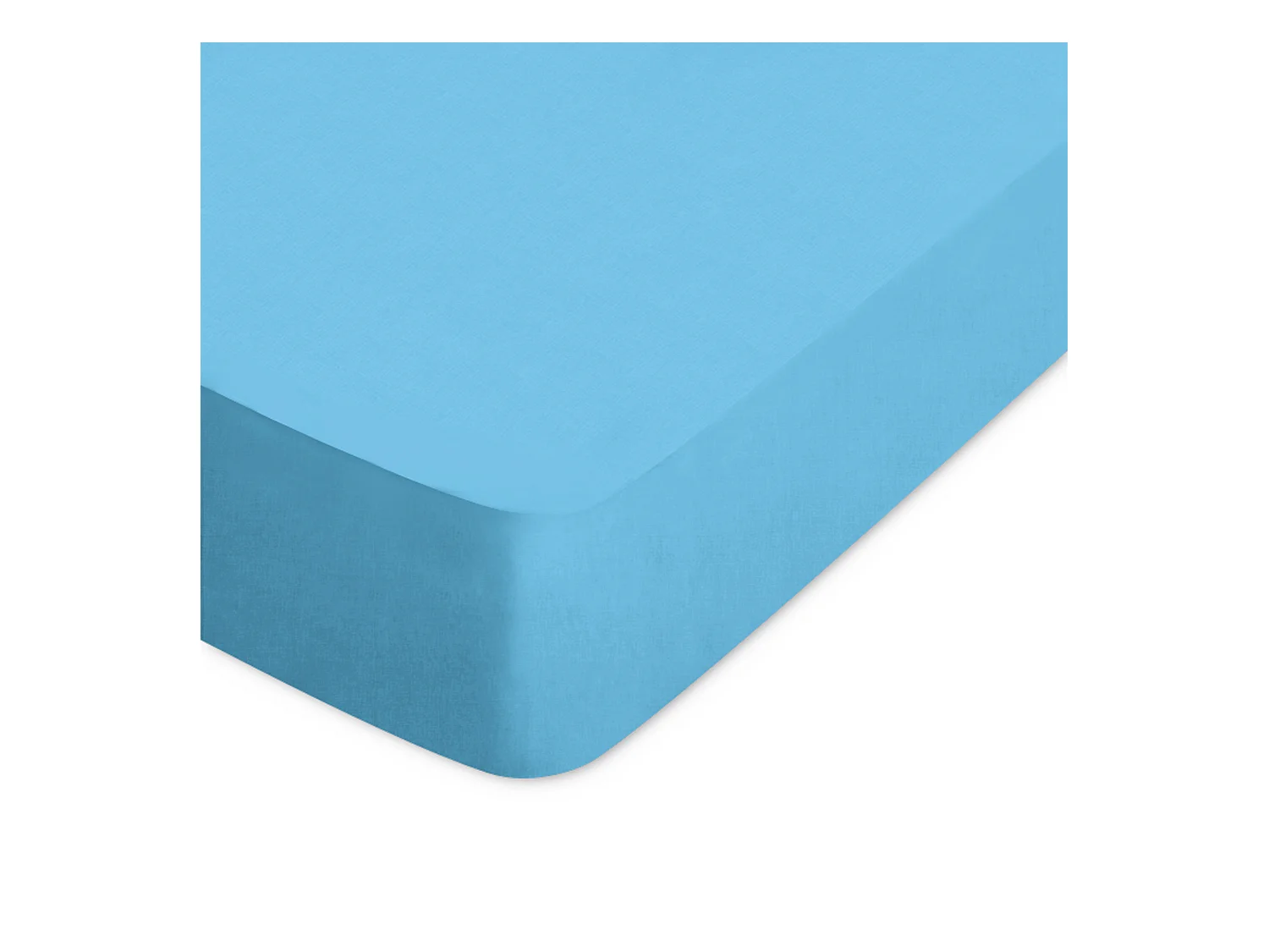 Drap housse uni 70x140 cm coton ALTO bleu sky