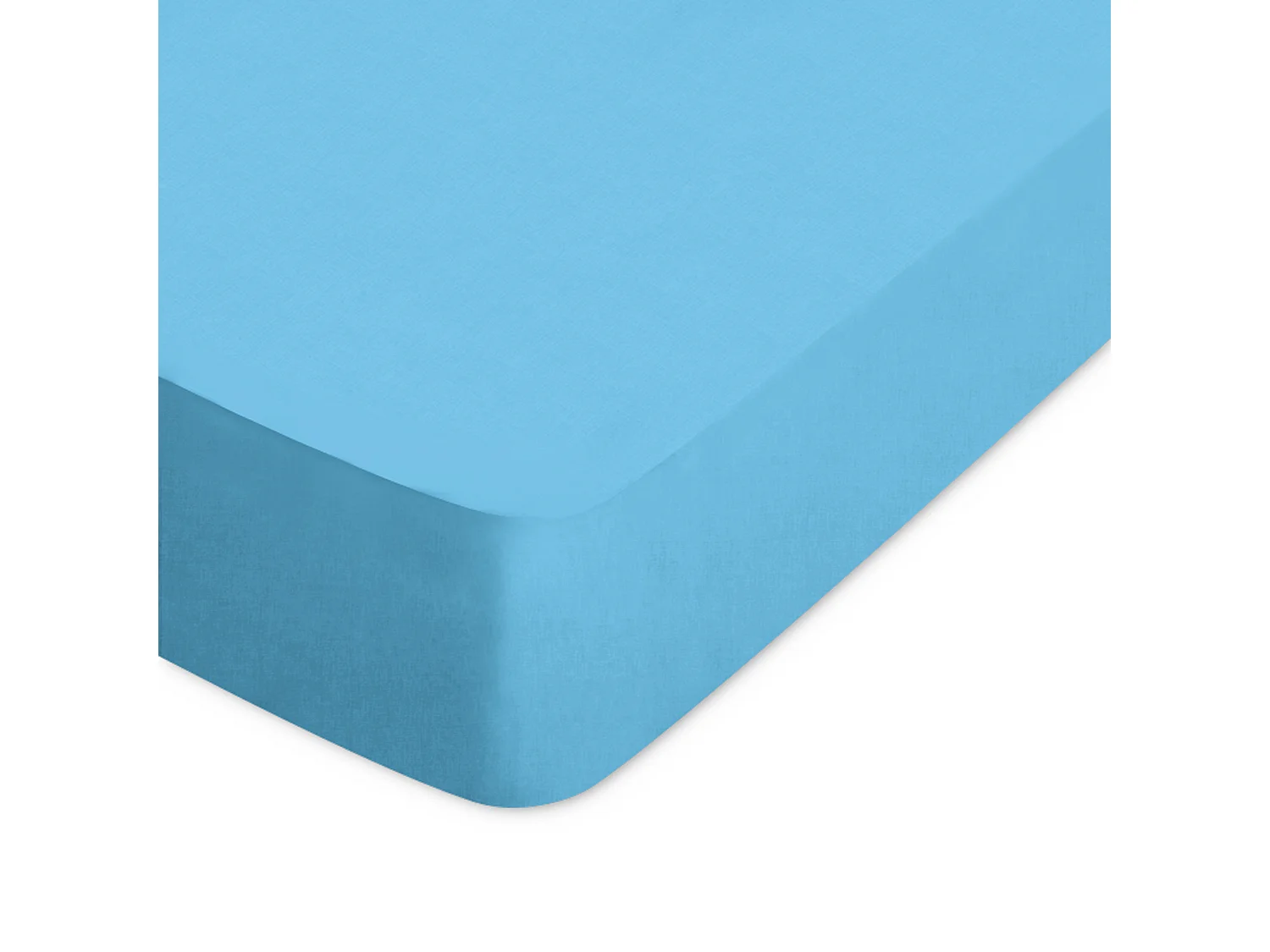 Drap housse uni 70x140 cm coton ALTO bleu sky