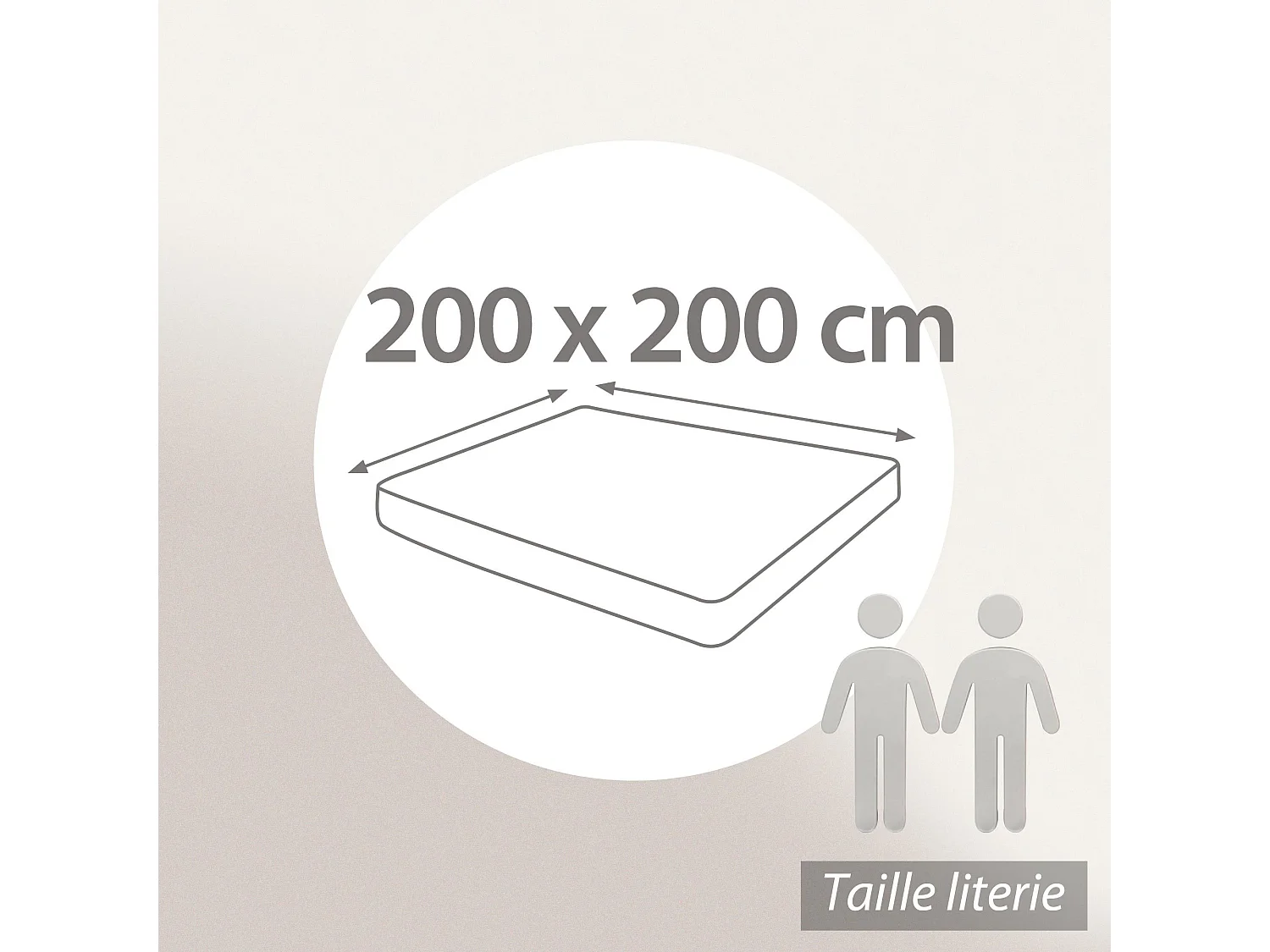 Drap housse uni 200x200 cm bonnet 30 cm percale PRIMO Blanc