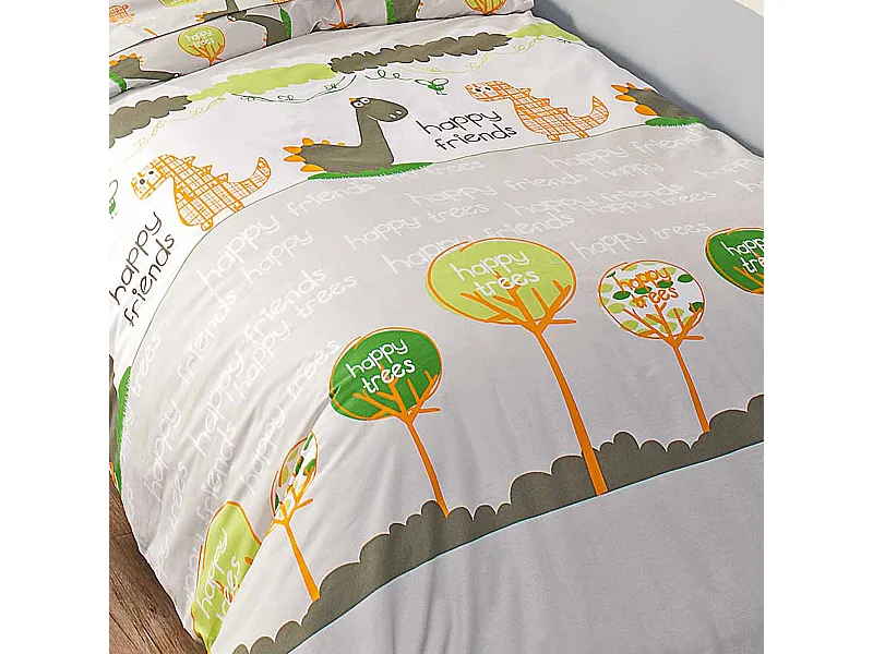 Housse de couette 140x200 cm coton DINO