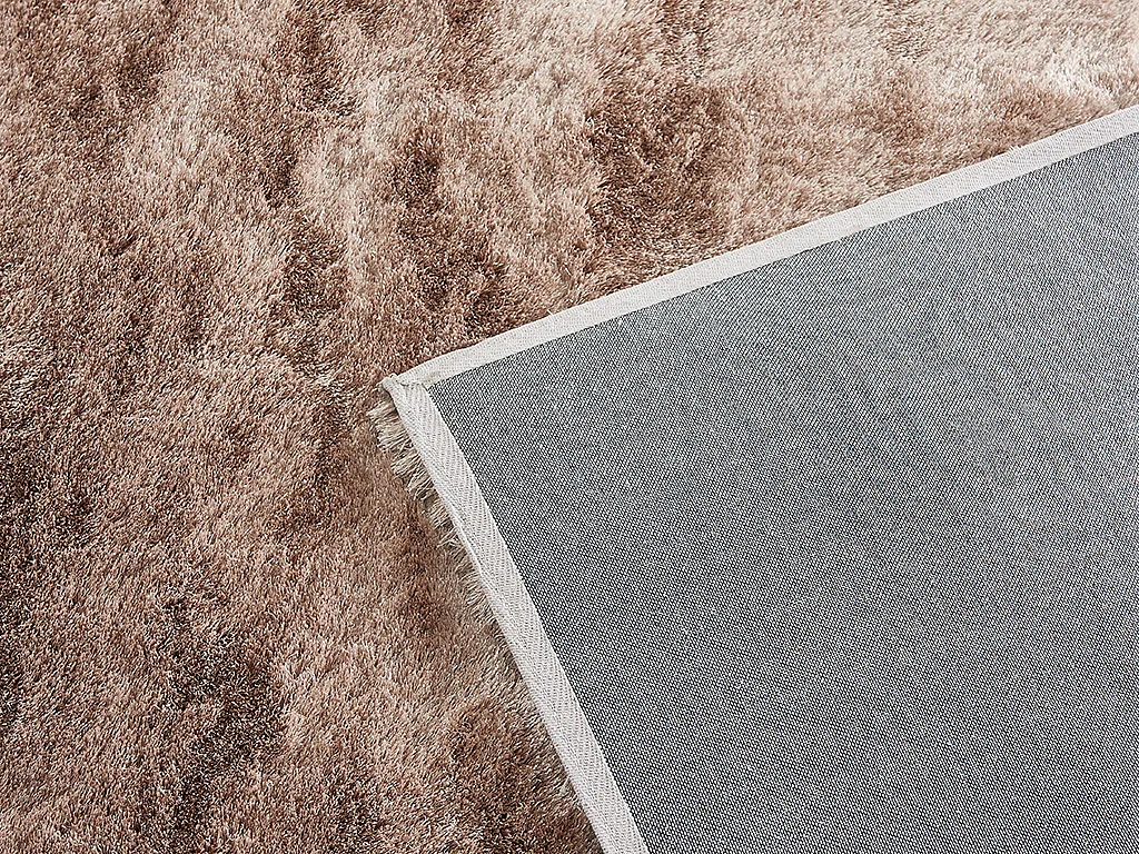 Hochflorteppich ultraweich - 120 x 170 cm - Taupe mit Beige-Schimmer - DOLCE