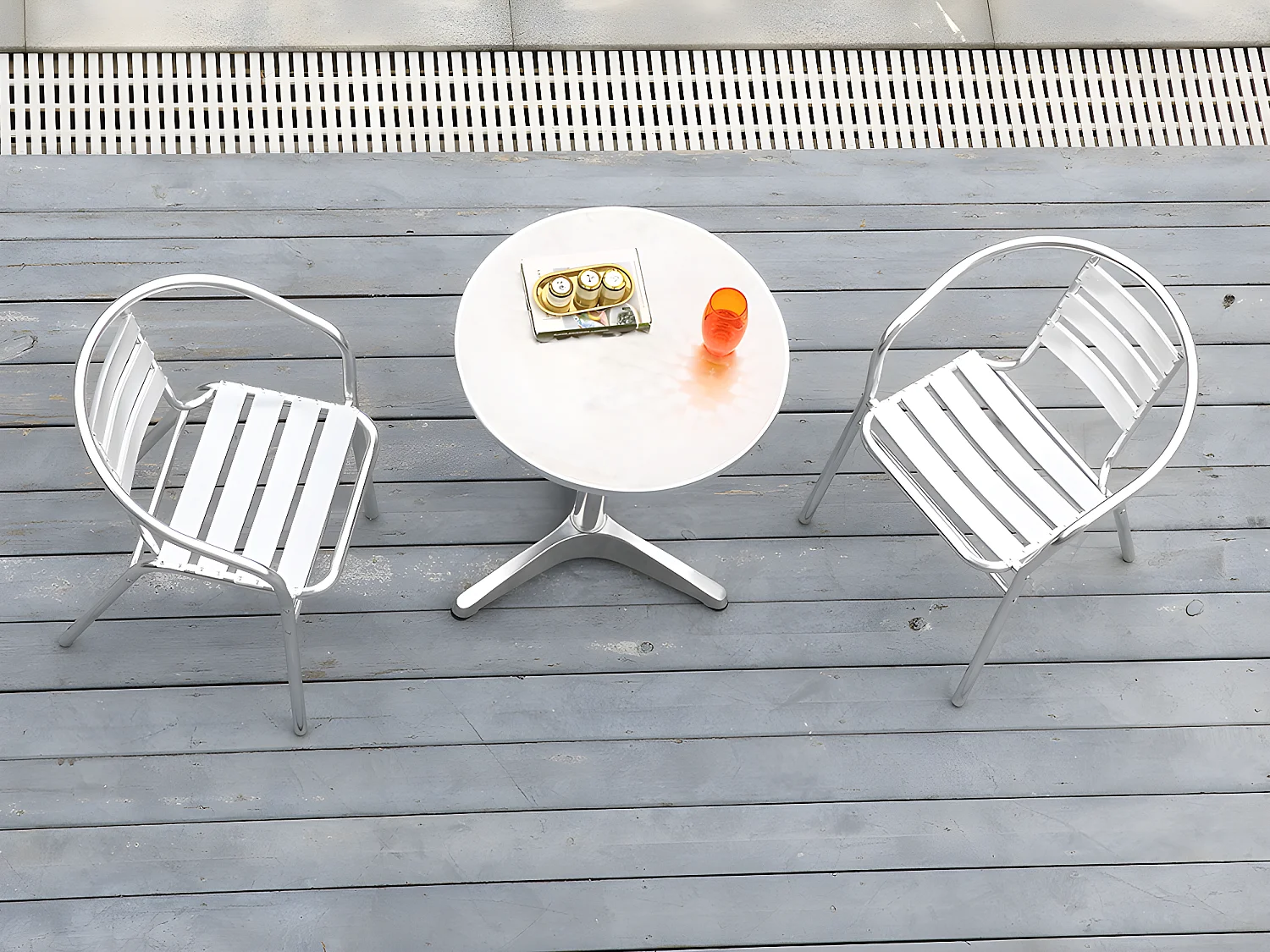 Mesa de jardim redonda em alumínio - MONTMARTRE