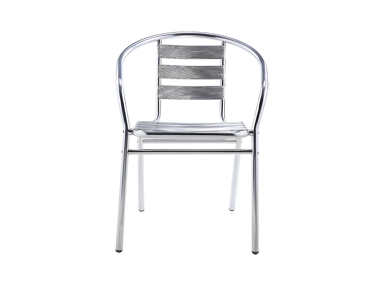 Conjunto de Mesa y sillas de jardín de aluminio : mesa redonda pequeña y 2 sillas - MONTMARTRE