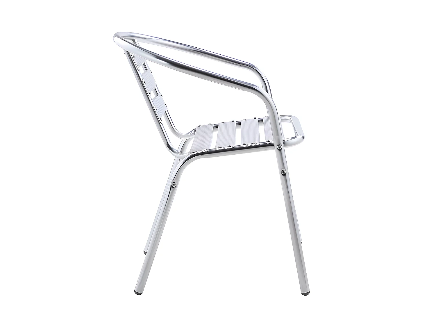 Conjunto de Mesa y sillas de jardín de aluminio : mesa redonda pequeña y 2 sillas - MONTMARTRE