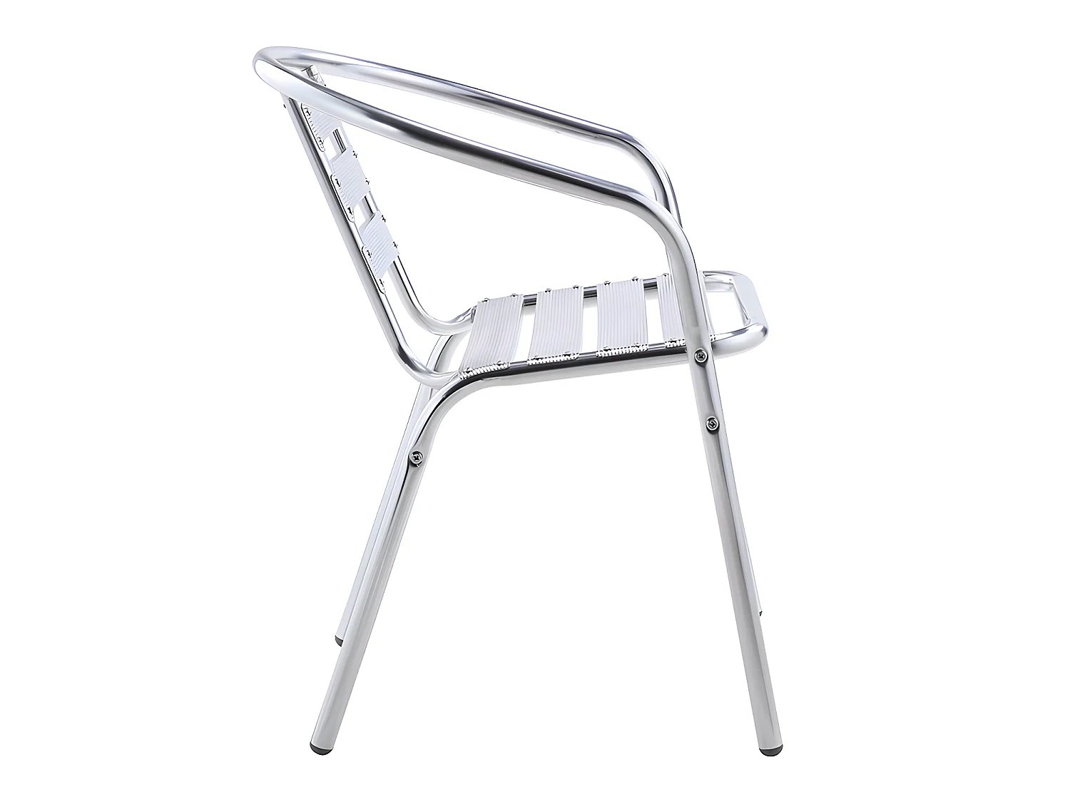 Garten-Essgruppe Aluminium: Tisch rund + 2 Stühle - MONTMARTRE von MYLIA