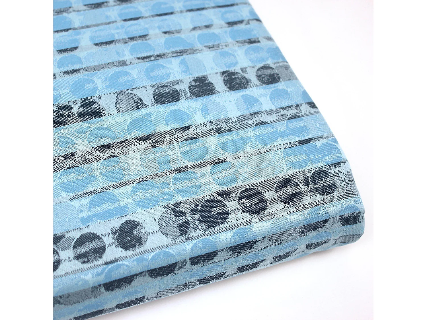 Parure de lit 260x240 cm Satin de coton LOUVRE Bleu clair