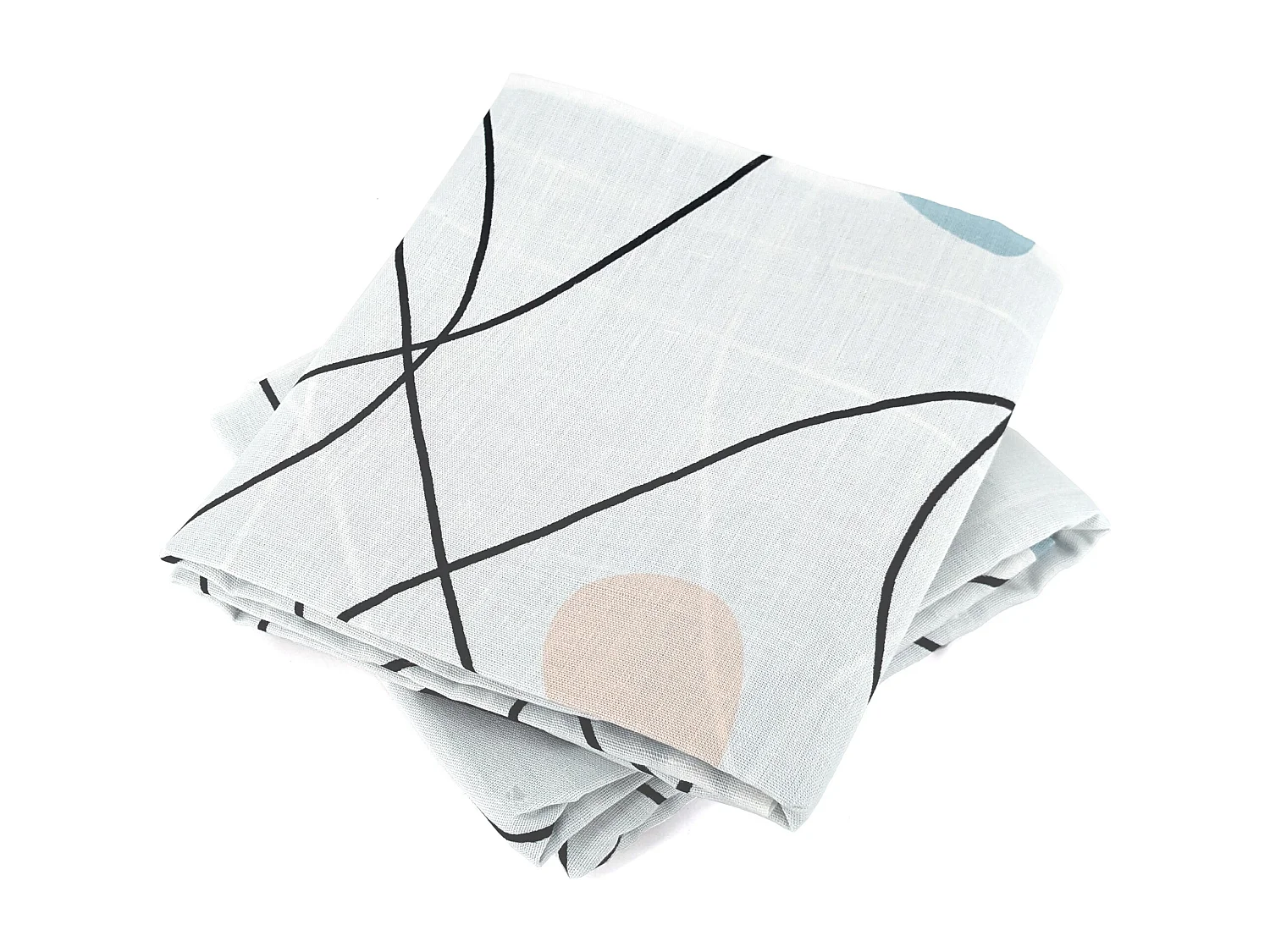 Parure de lit 240x220 cm polycoton BLOB blanc 3 pièces