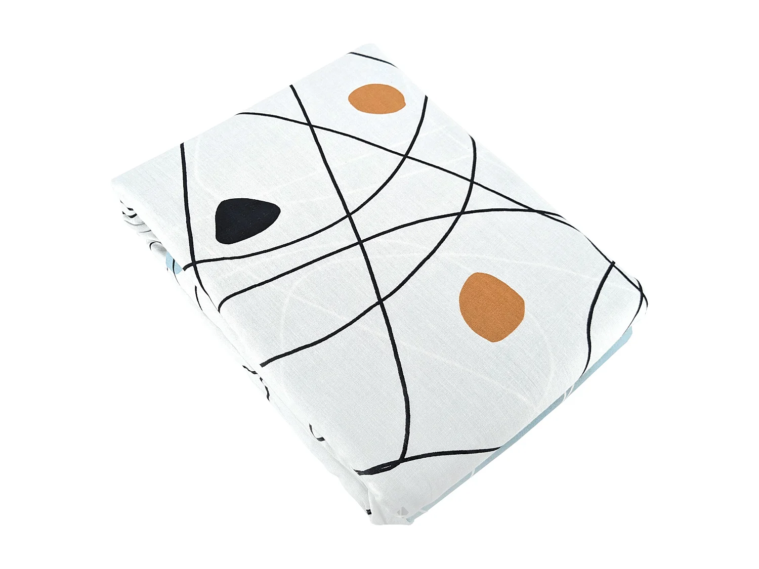 Parure de lit 240x220 cm polycoton BLOB blanc 3 pièces