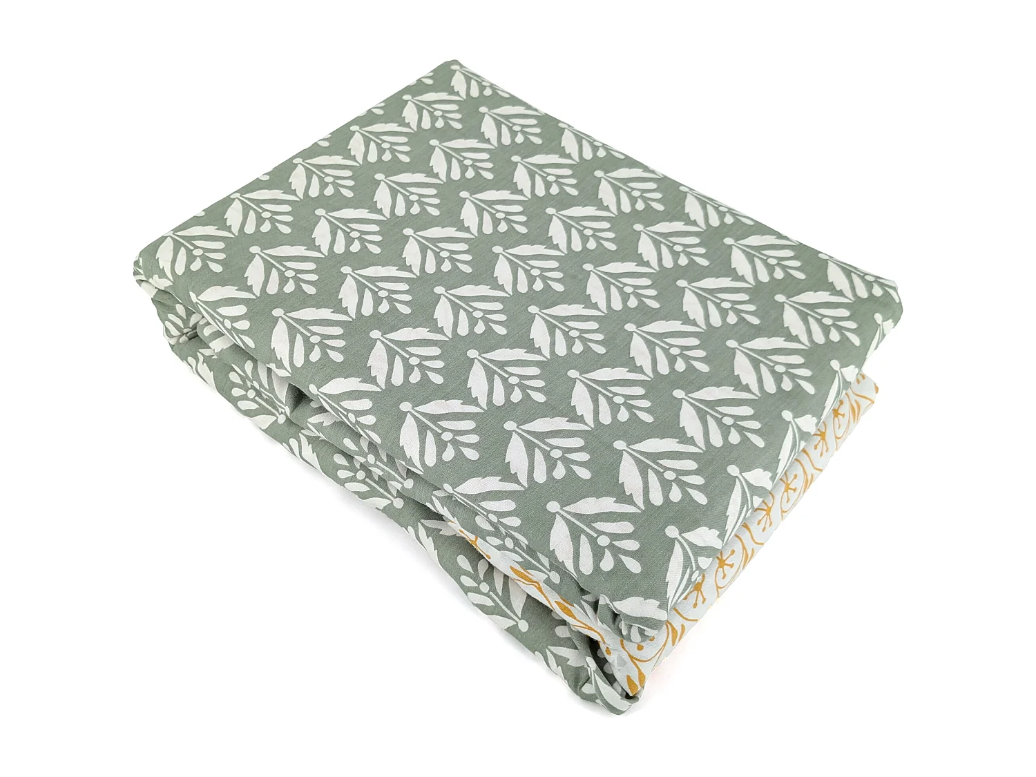 Parure de lit 240x220 cm Satin de coton ORIENT Vert 3 pièces