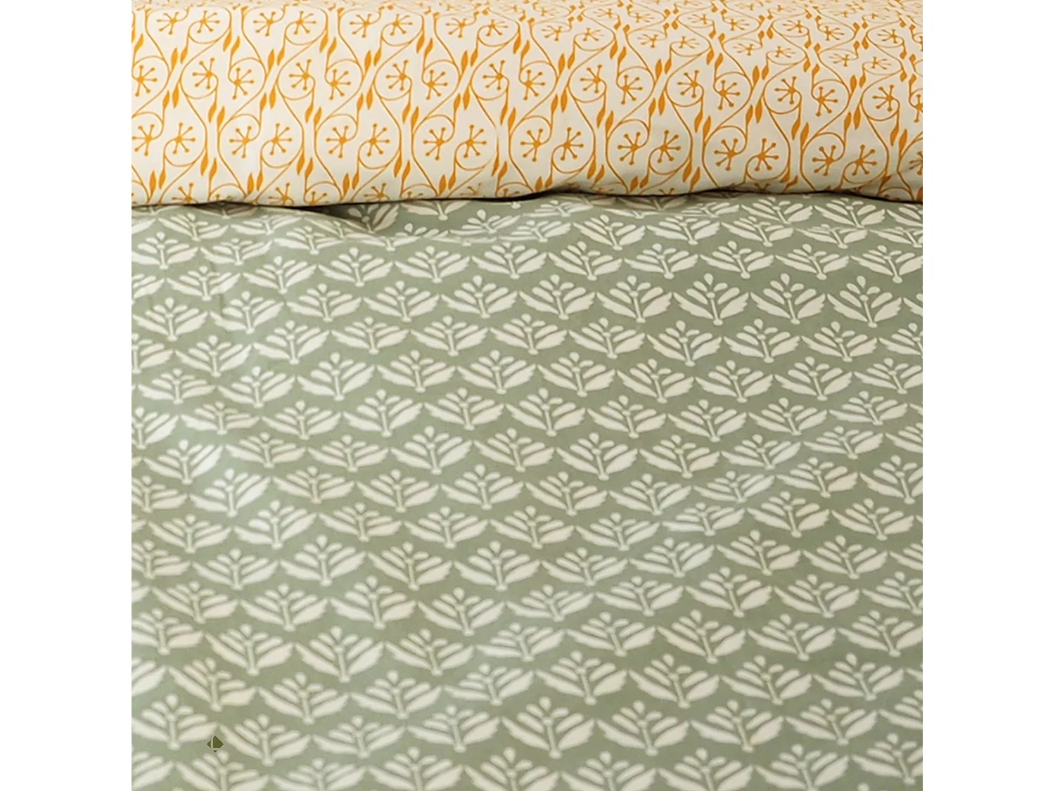 Parure de lit 260x240 cm Satin de coton ORIENT Vert 3 pièces