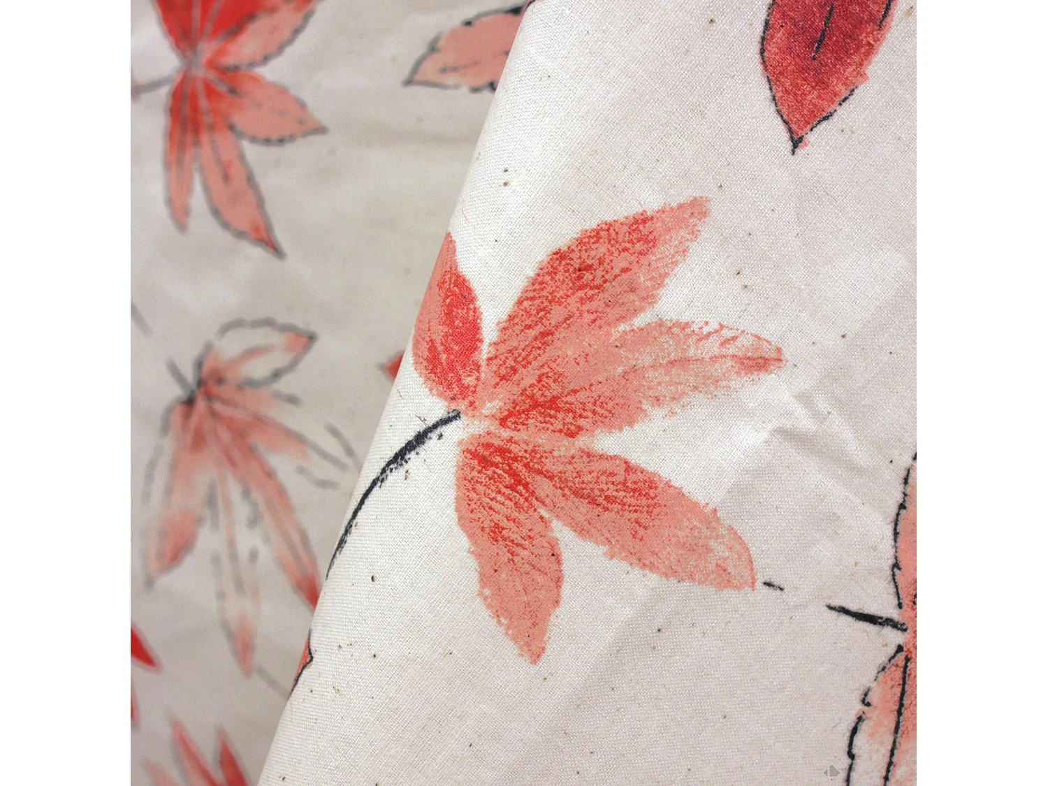 Nappe rectangle 160x200 cm coton enduction acrylique ERABLE ecru