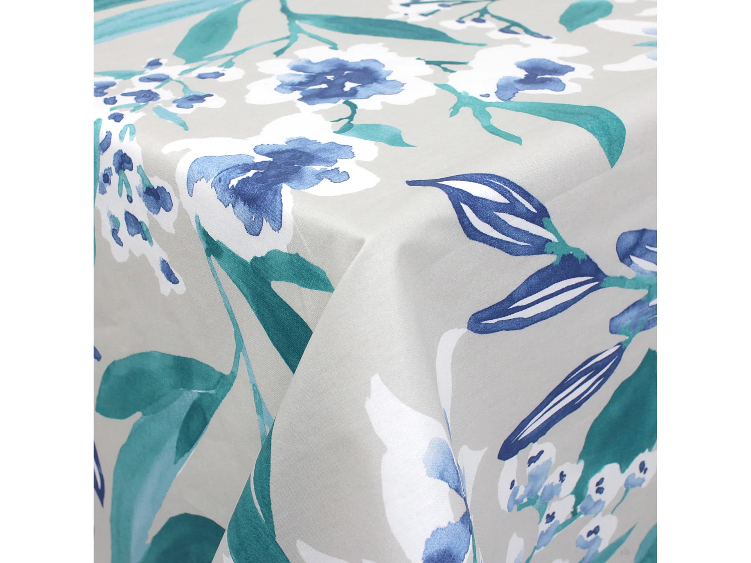 Nappe rectangle 160x200 cm ANITA vert emeraude coton + enduction acrylique