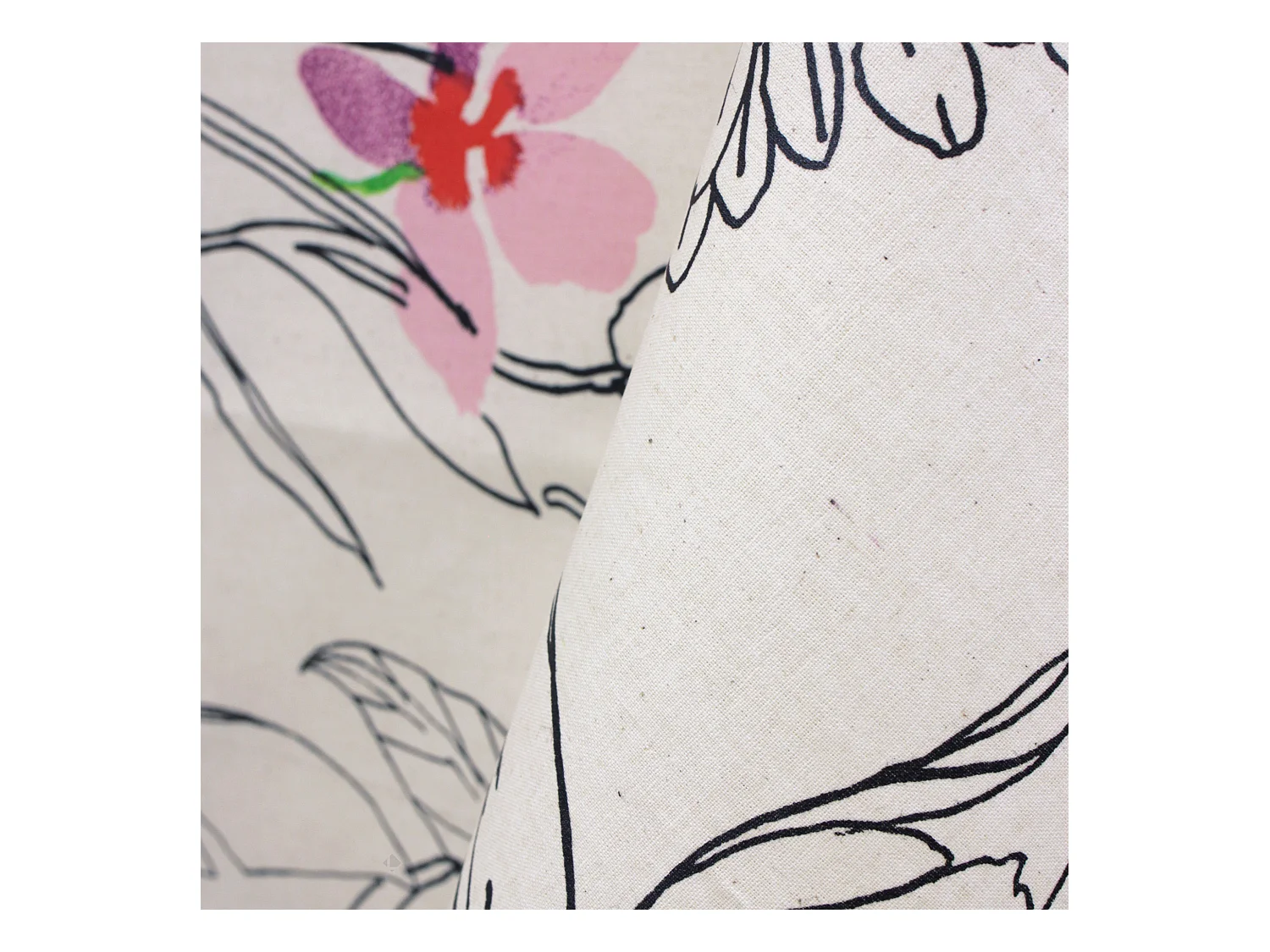 Nappe rectangle 160x200 cm coton enduction acrylique COLIBRI ecru