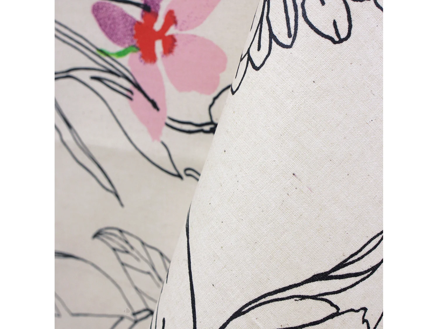 Nappe rectangle 160x200 cm coton enduction acrylique COLIBRI ecru