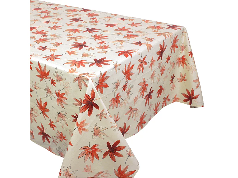 Nappe rectangle 160x300 cm coton enduction acrylique ERABLE ecru