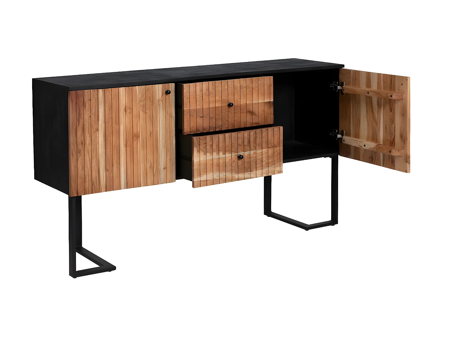 Buffet en bois d'acacia et métal Pippa