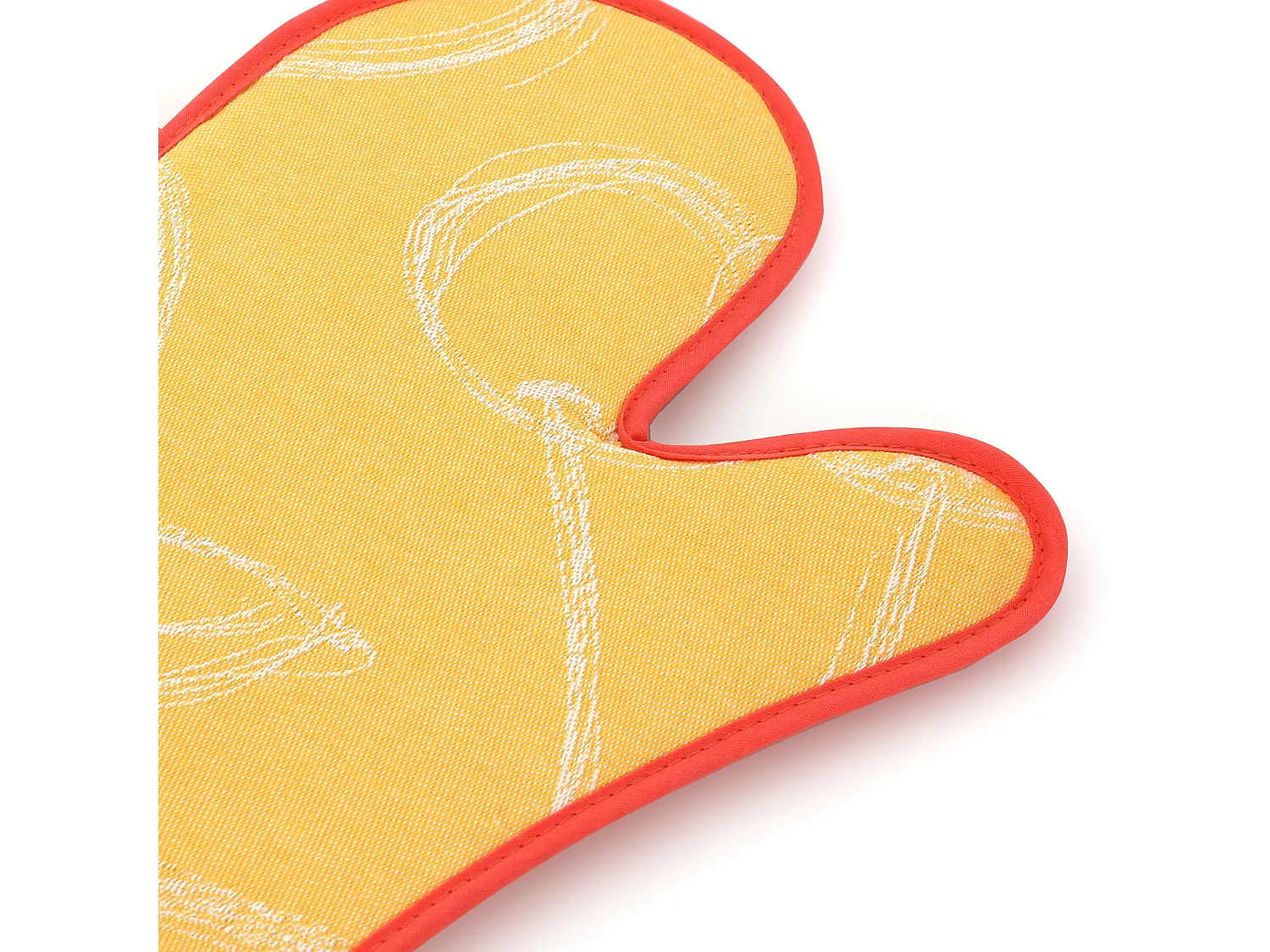 Gant de cuisine 20x30 cm matelassé coton LINE Orange