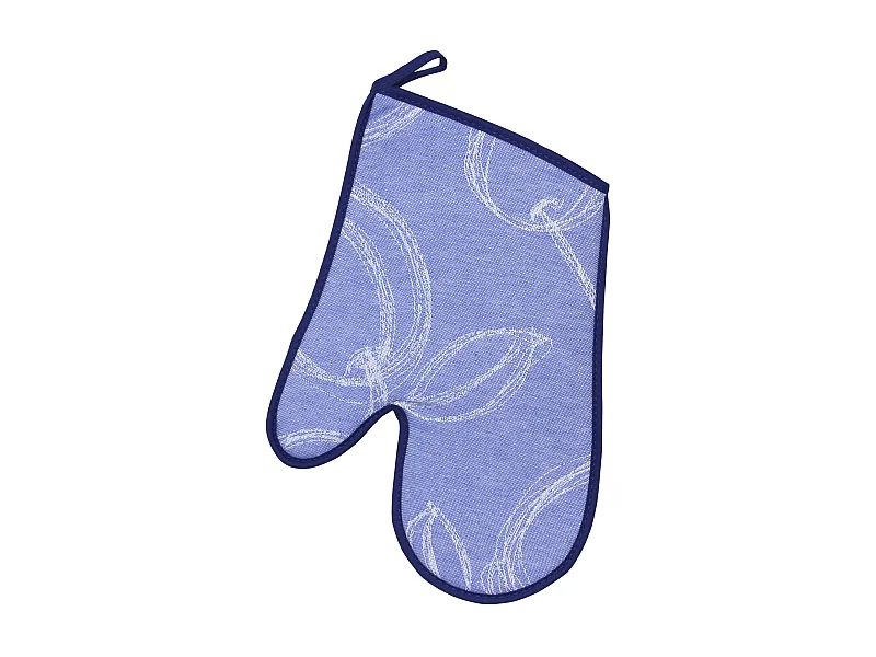Gant de cuisine 20x30 cm matelassé coton LINE Bleu