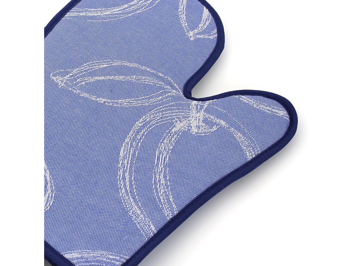 Gant de cuisine 20x30 cm matelassé coton LINE Bleu