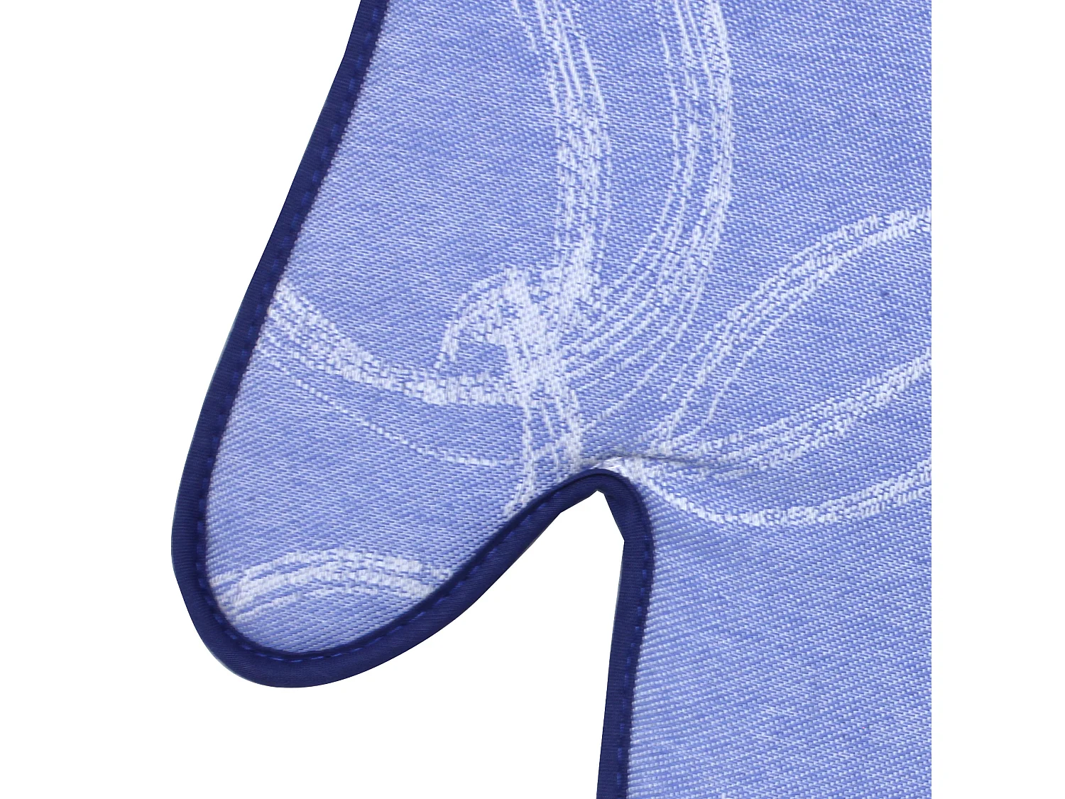 Gant de cuisine 20x30 cm matelassé coton LINE Bleu