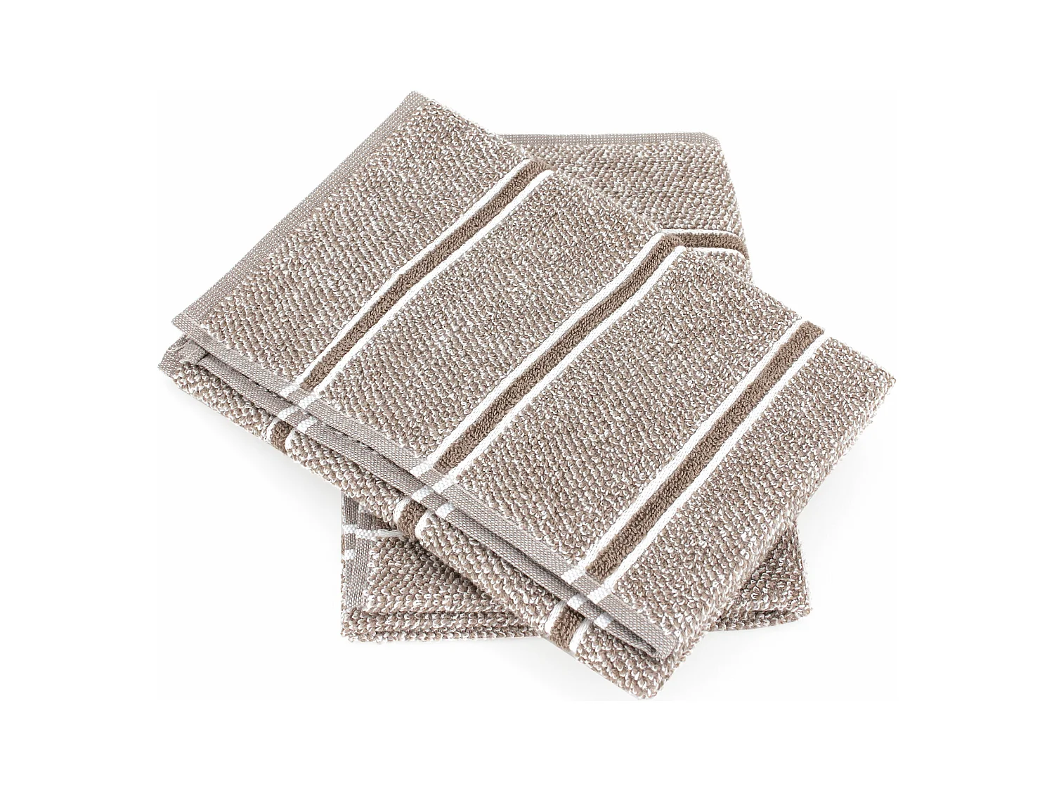 Lot de 2 torchons de cuisine 50x50 cm CHECKS beige