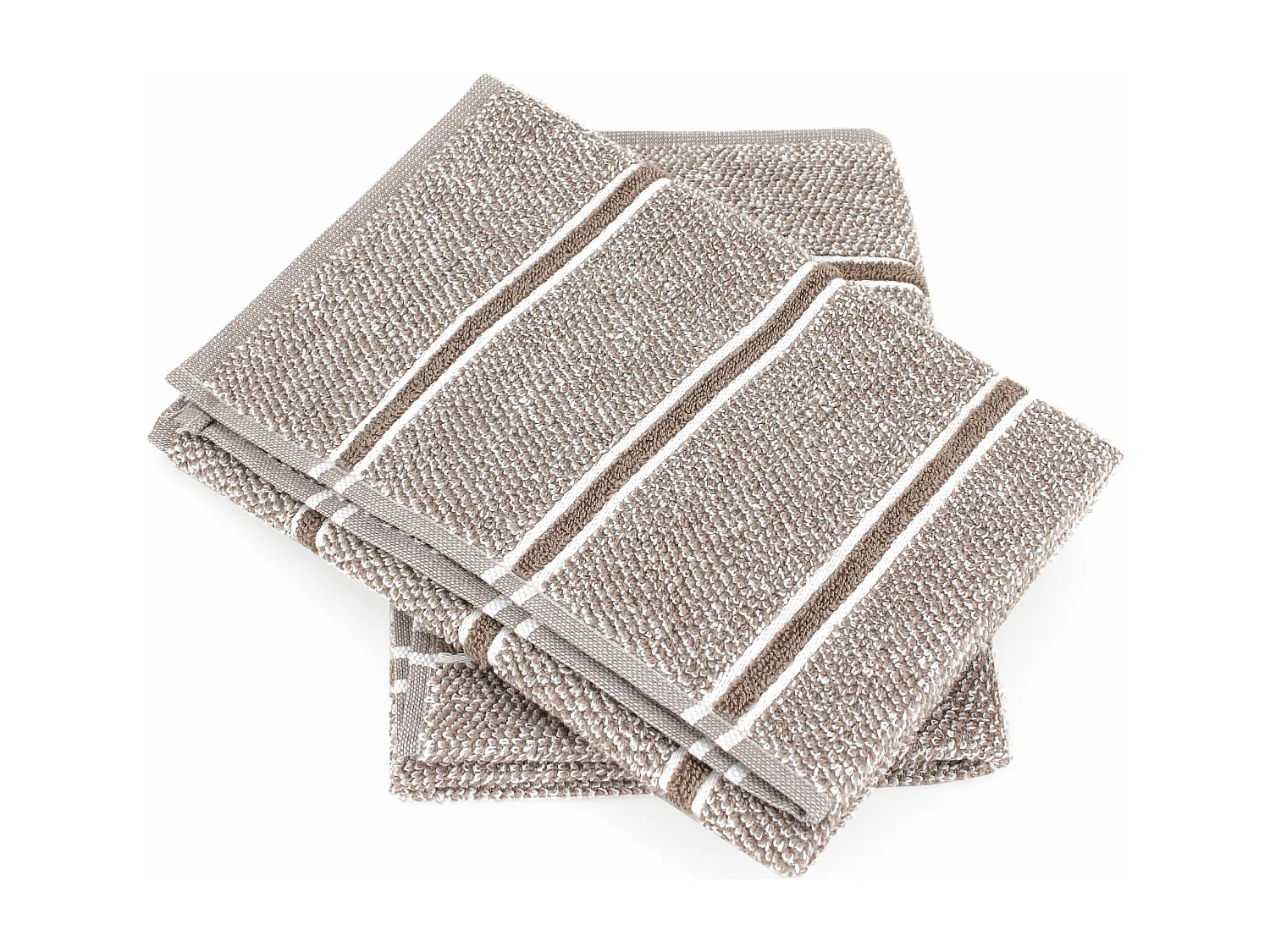 Lot de 2 torchons de cuisine 50x50 cm CHECKS beige