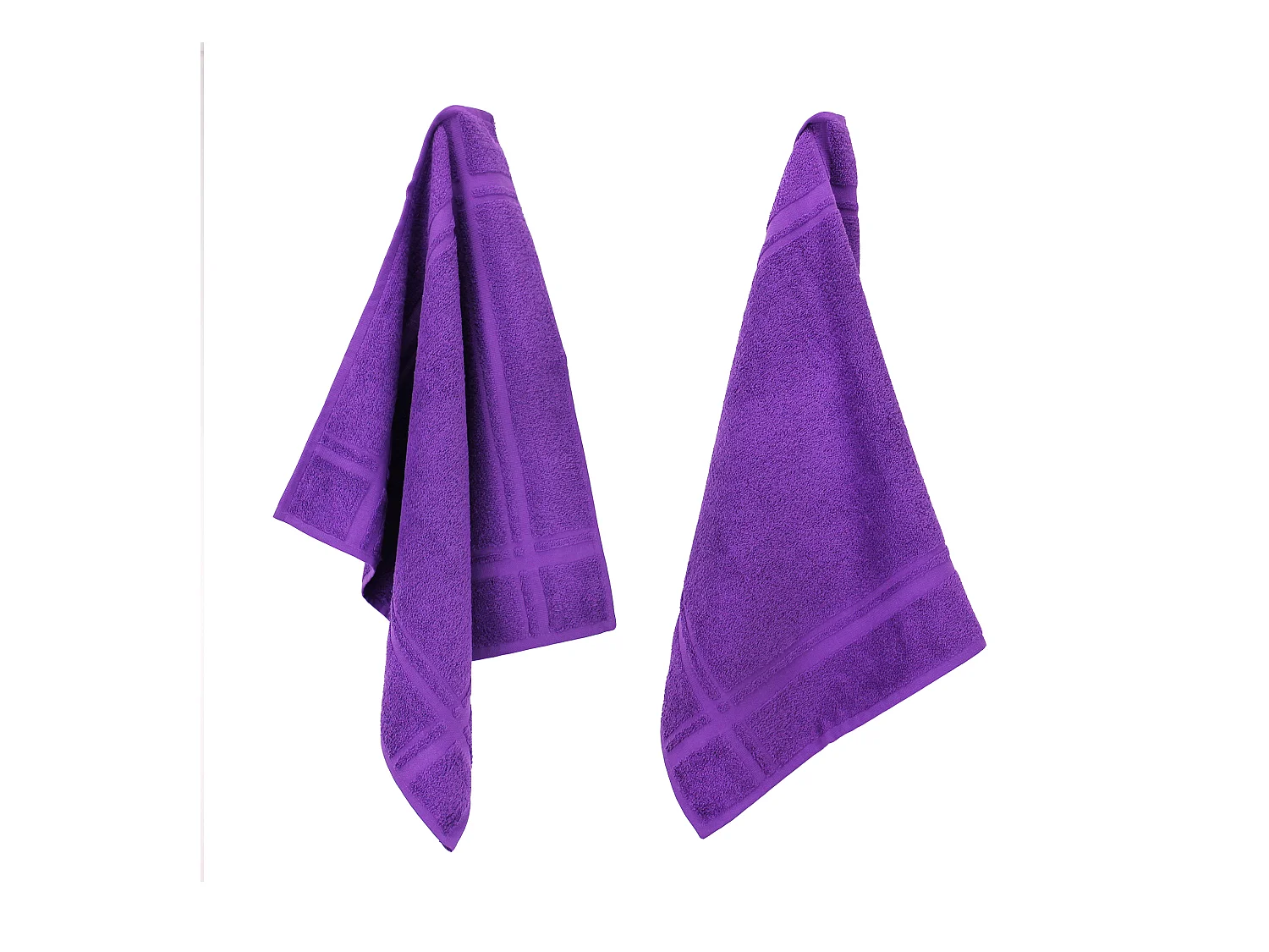 Lot de 2 torchons de cuisine 50x50 cm éponge PURE KITCHEN TERRY Violet