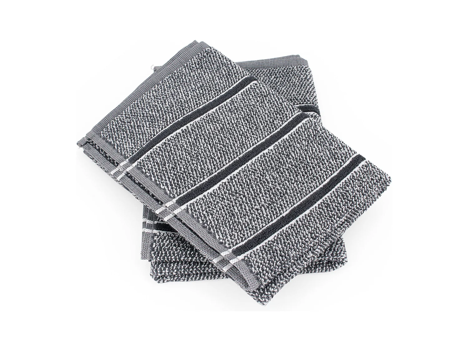 Lot de 2 torchons de cuisine 50x50 cm CHECKS gris