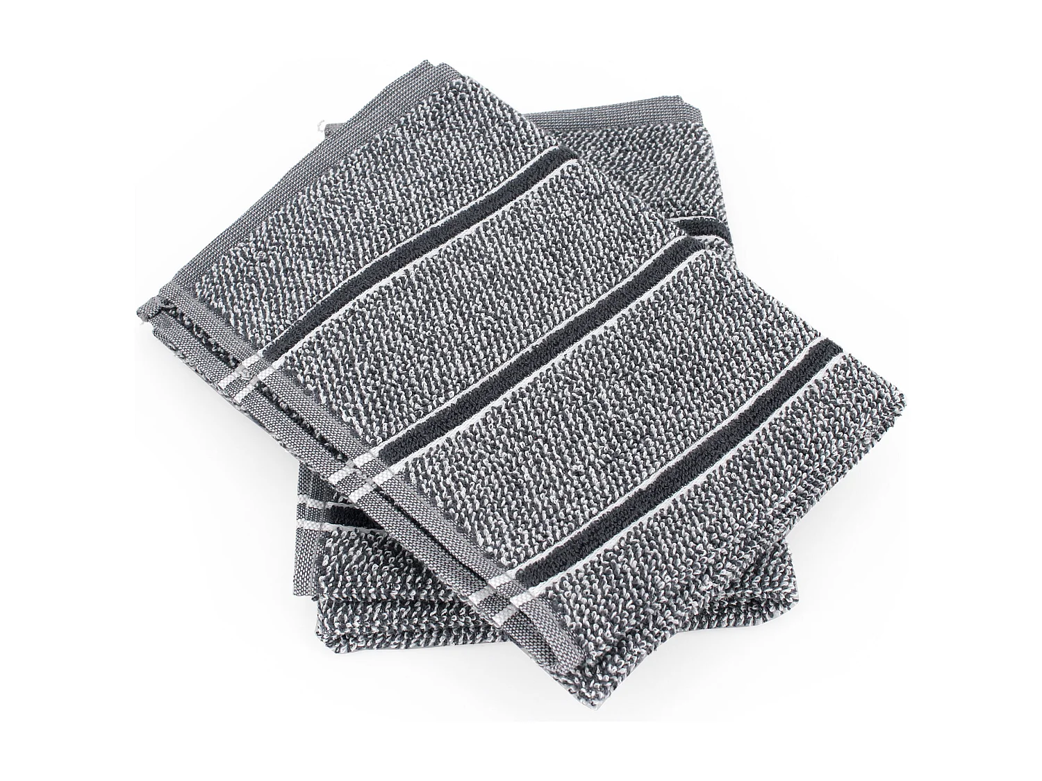 Lot de 2 torchons de cuisine 50x50 cm CHECKS gris