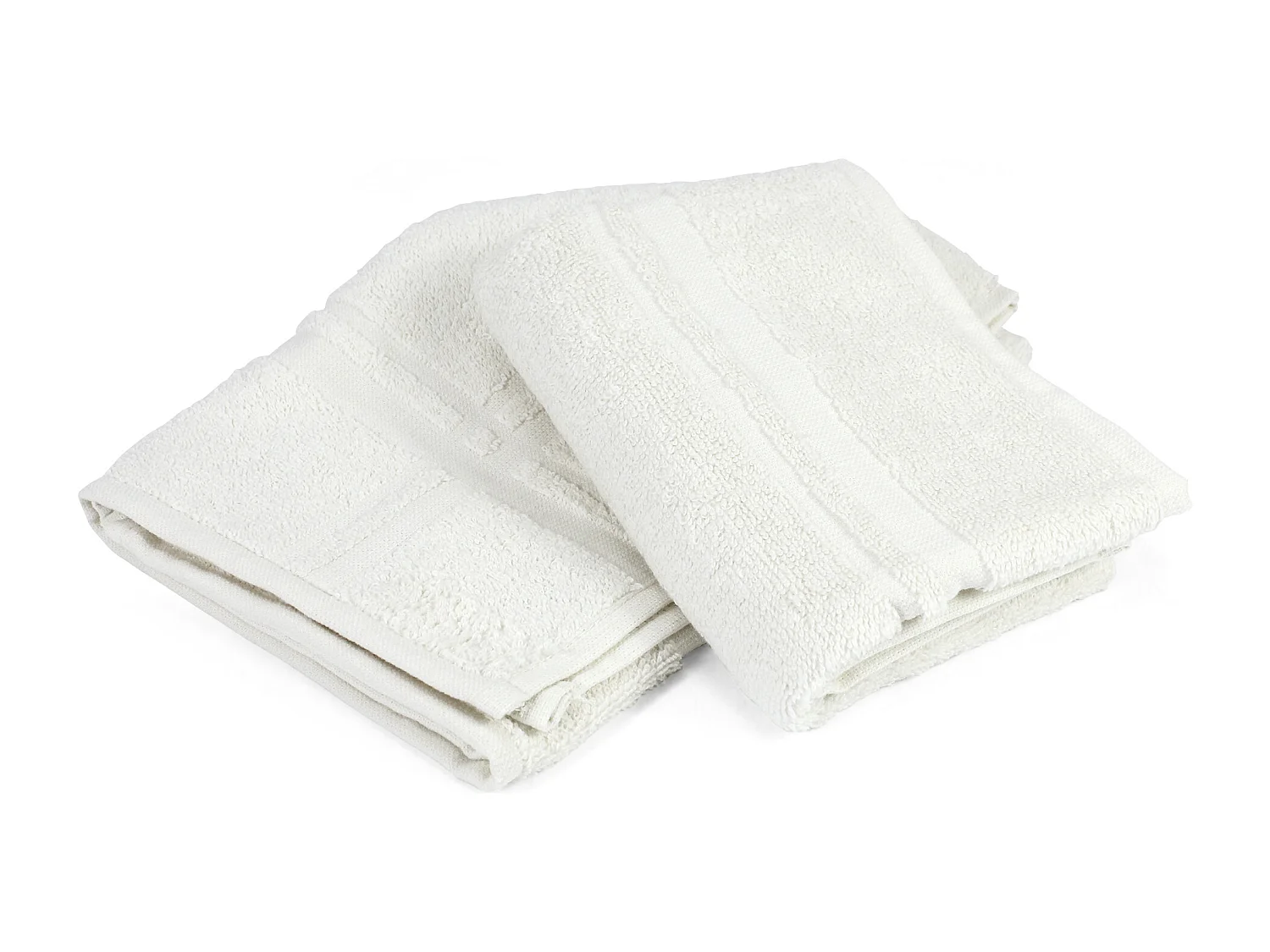 Lot de 2 torchons de cuisine 50x50 cm éponge PURE KITCHEN TERRY Ivoire