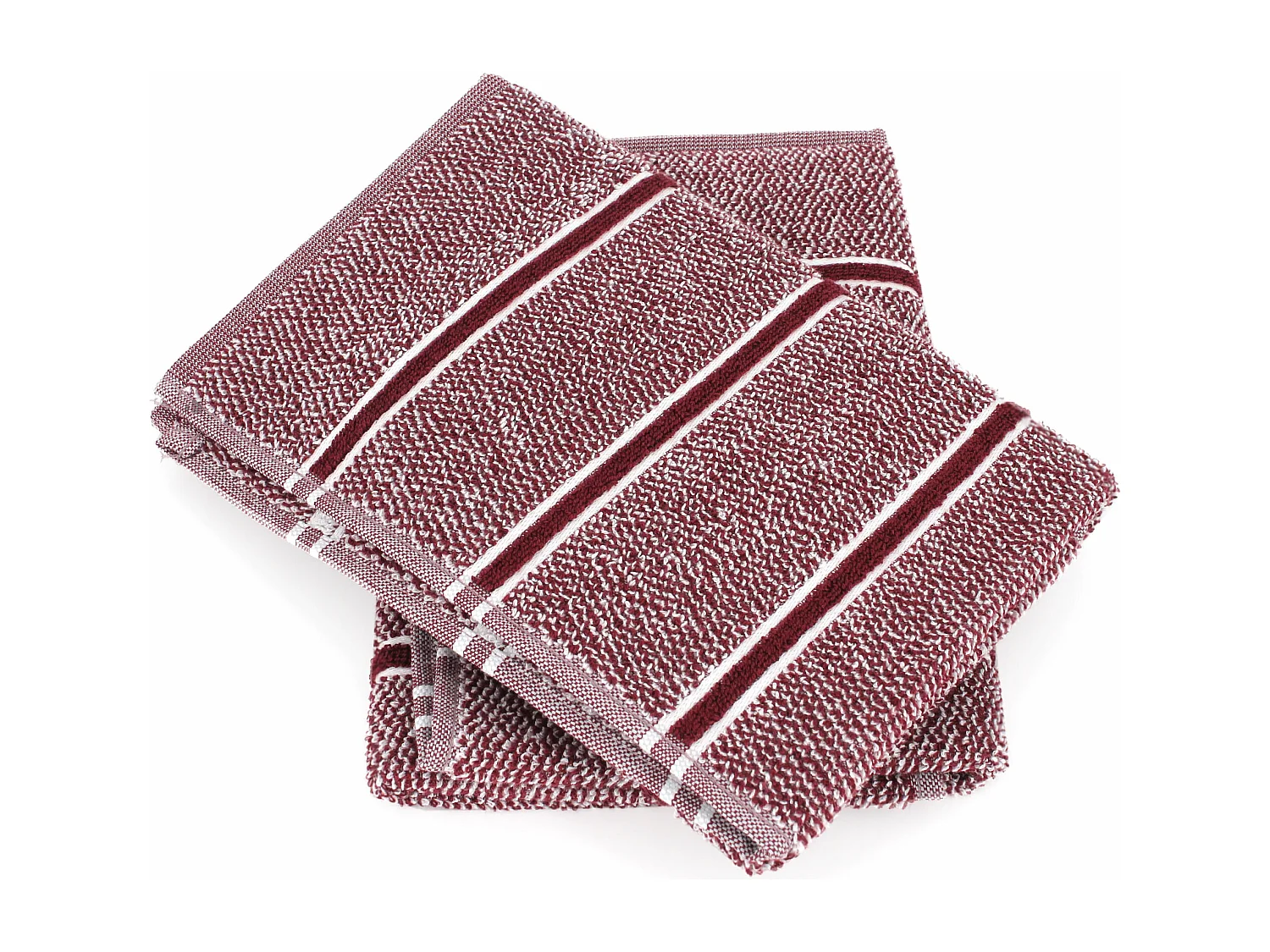 Lot de 2 torchons de cuisine 50x50 cm CHECKS rouge