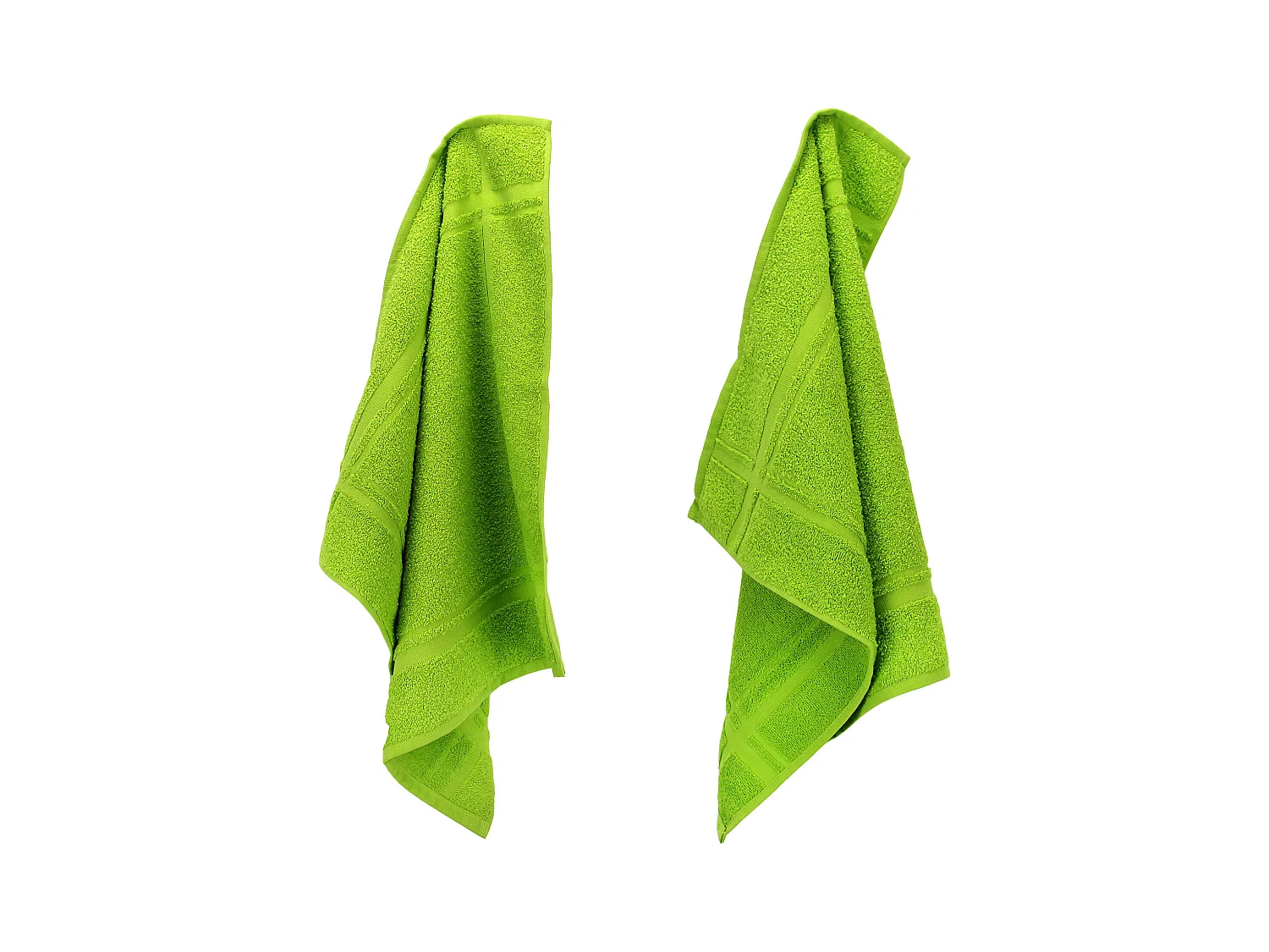 Lot de 2 torchons de cuisine 50x50 cm éponge PURE KITCHEN TERRY Pistache