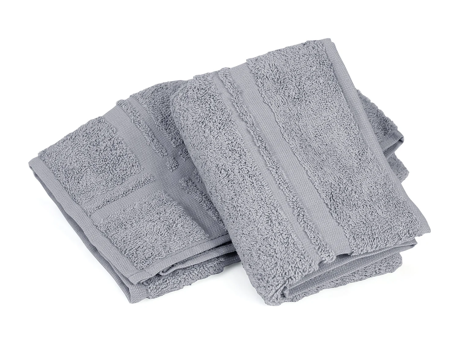 Lot de 2 torchons de cuisine 50x50 cm éponge PURE KITCHEN TERRY Argent