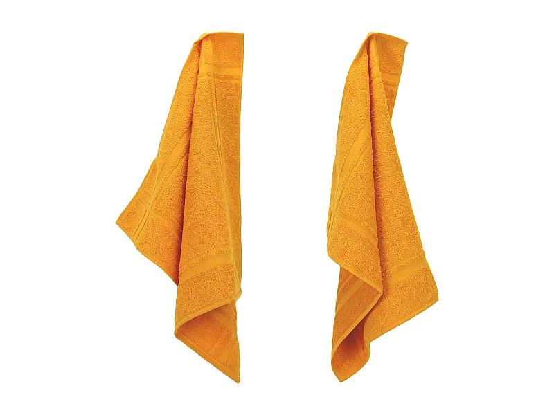 Lot de 2 torchons de cuisine 50x50 cm éponge PURE KITCHEN TERRY Or