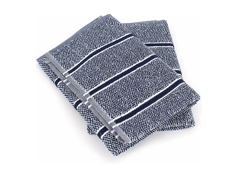 Lot de 2 torchons de cuisine 50x50 cm CHECKS bleu