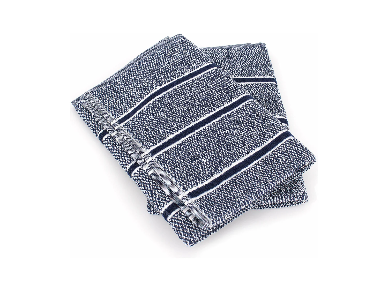 Lot de 2 torchons de cuisine 50x50 cm CHECKS bleu