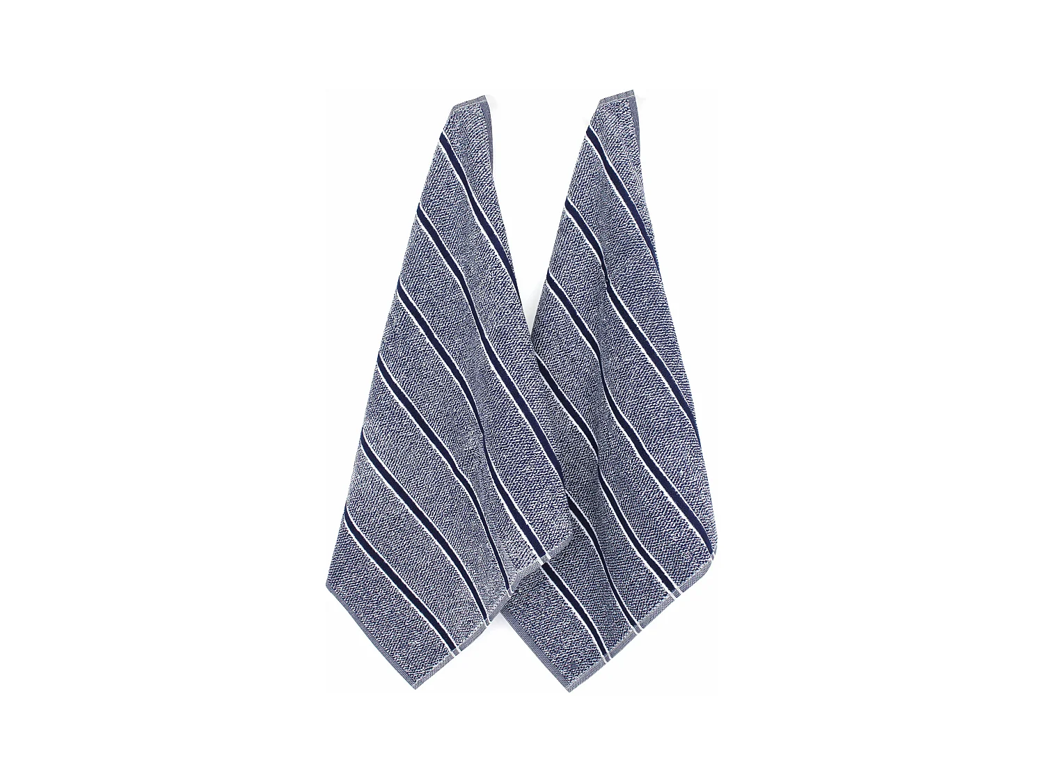 Lot de 2 torchons de cuisine 50x50 cm CHECKS bleu