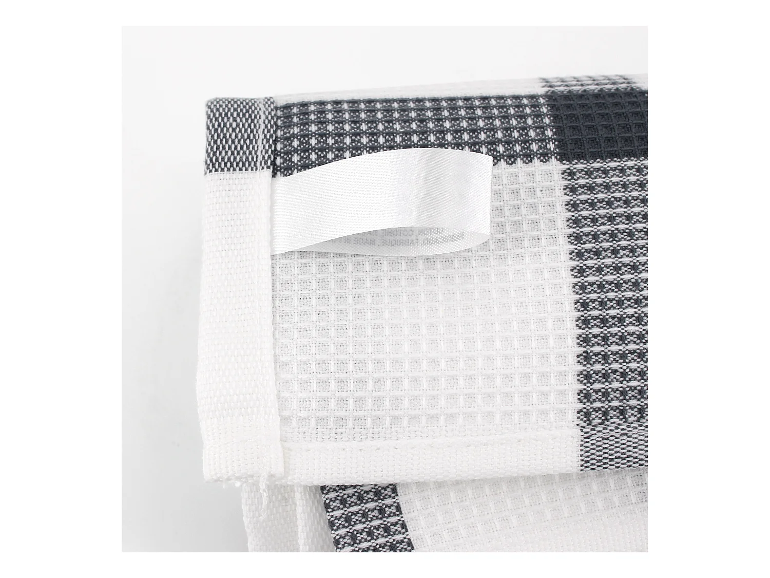 Lot de 2 torchons de cuisine 50x70 cm CHECKS beige