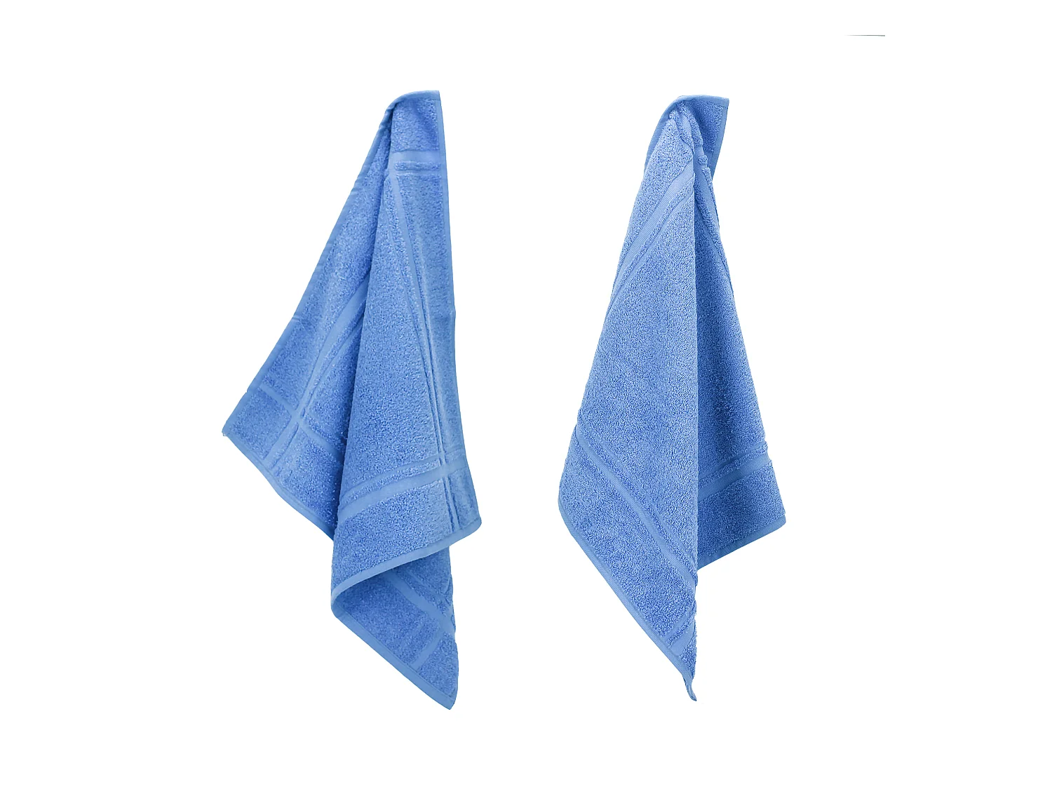 Lot de 2 torchons de cuisine 50x50 cm éponge PURE KITCHEN TERRY Bleu Mer