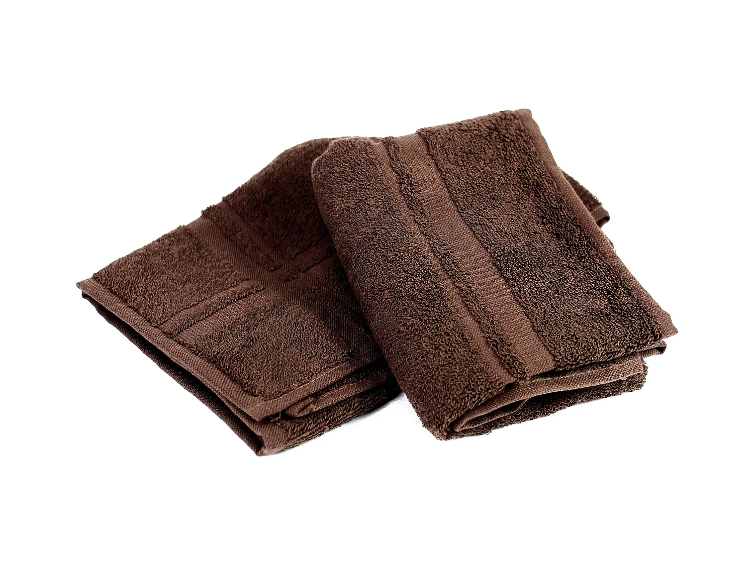 Lot de 2 torchons de cuisine 50x50 cm éponge PURE KITCHEN TERRY Marron