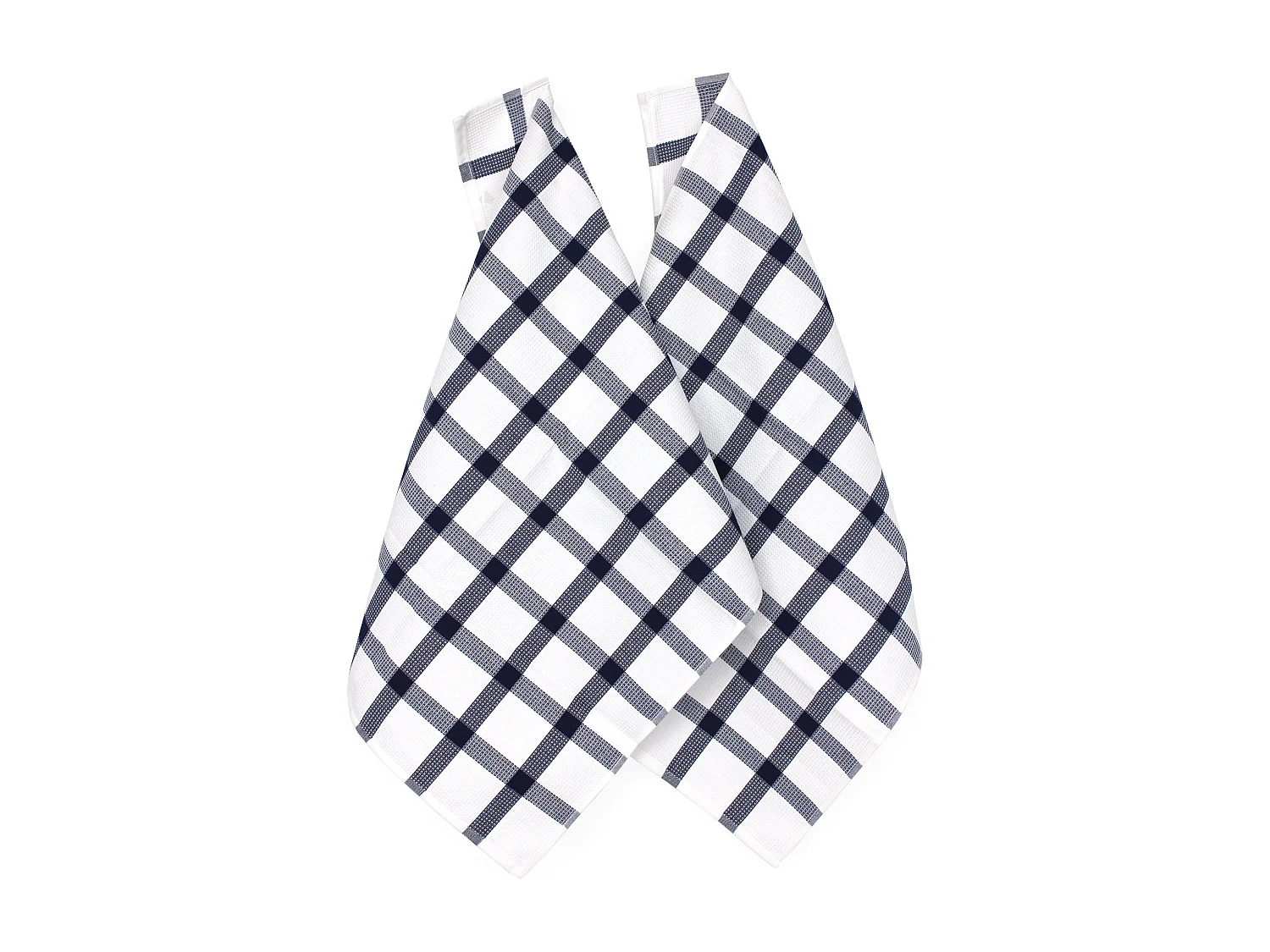 Lot de 2 torchons de cuisine 50x70 cm CHECKS bleu