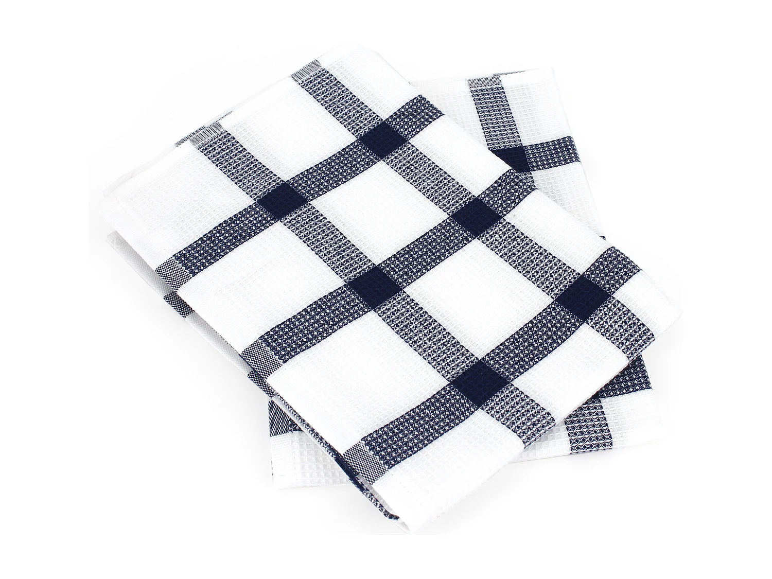 Lot de 2 torchons de cuisine 50x70 cm CHECKS bleu