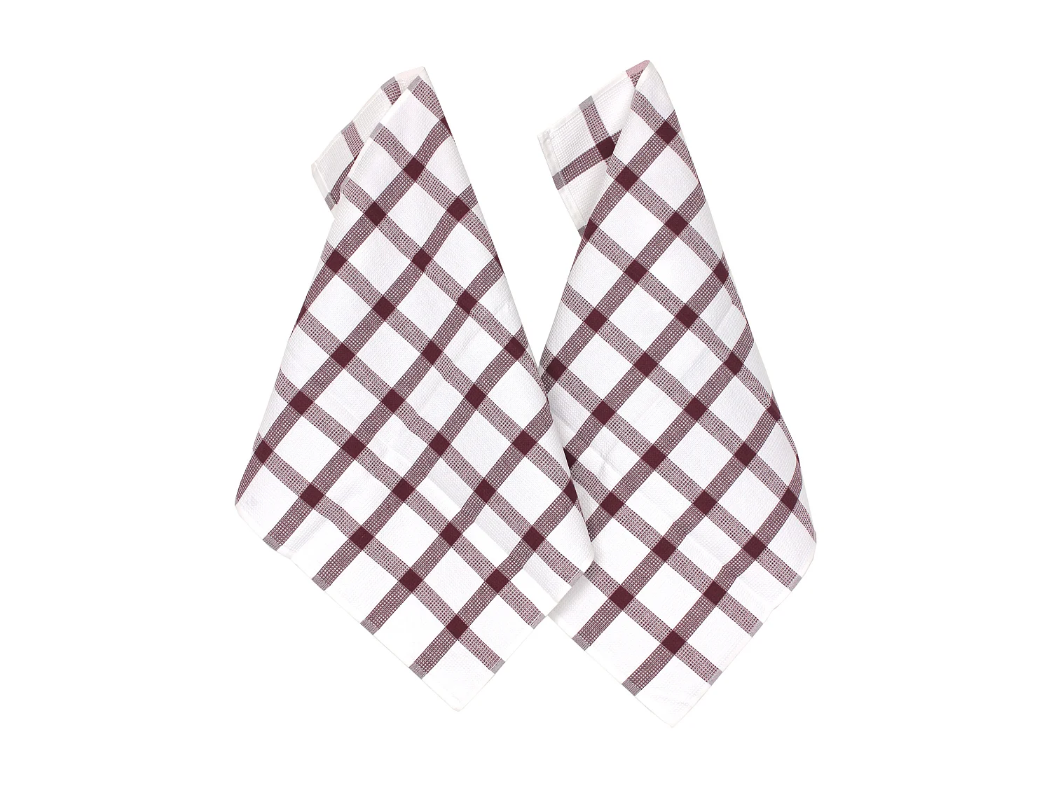Lot de 2 torchons de cuisine 50x70 cm CHECKS rouge