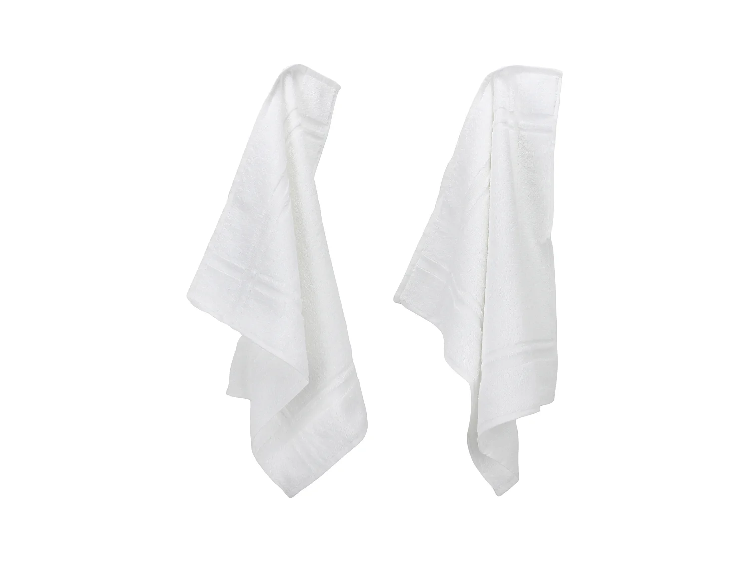 Lot de 2 torchons de cuisine 50x50 cm éponge PURE KITCHEN TERRY Blanc