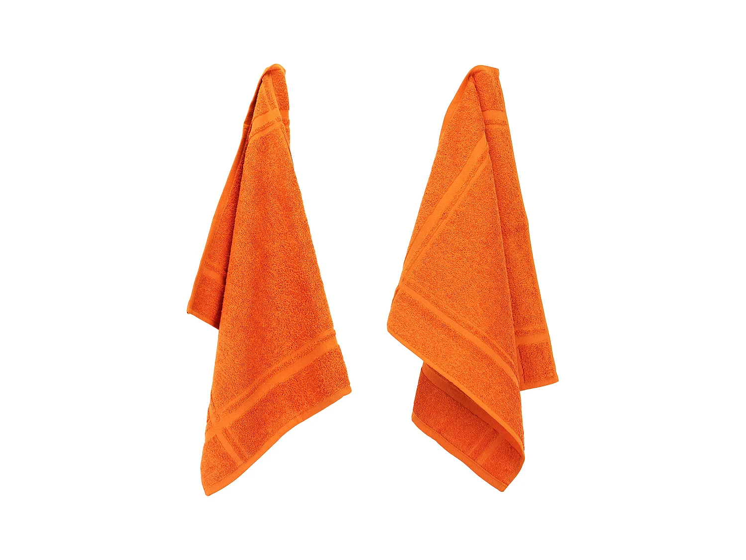 Lot de 2 torchons de cuisine 50x50 cm éponge PURE KITCHEN TERRY Orange