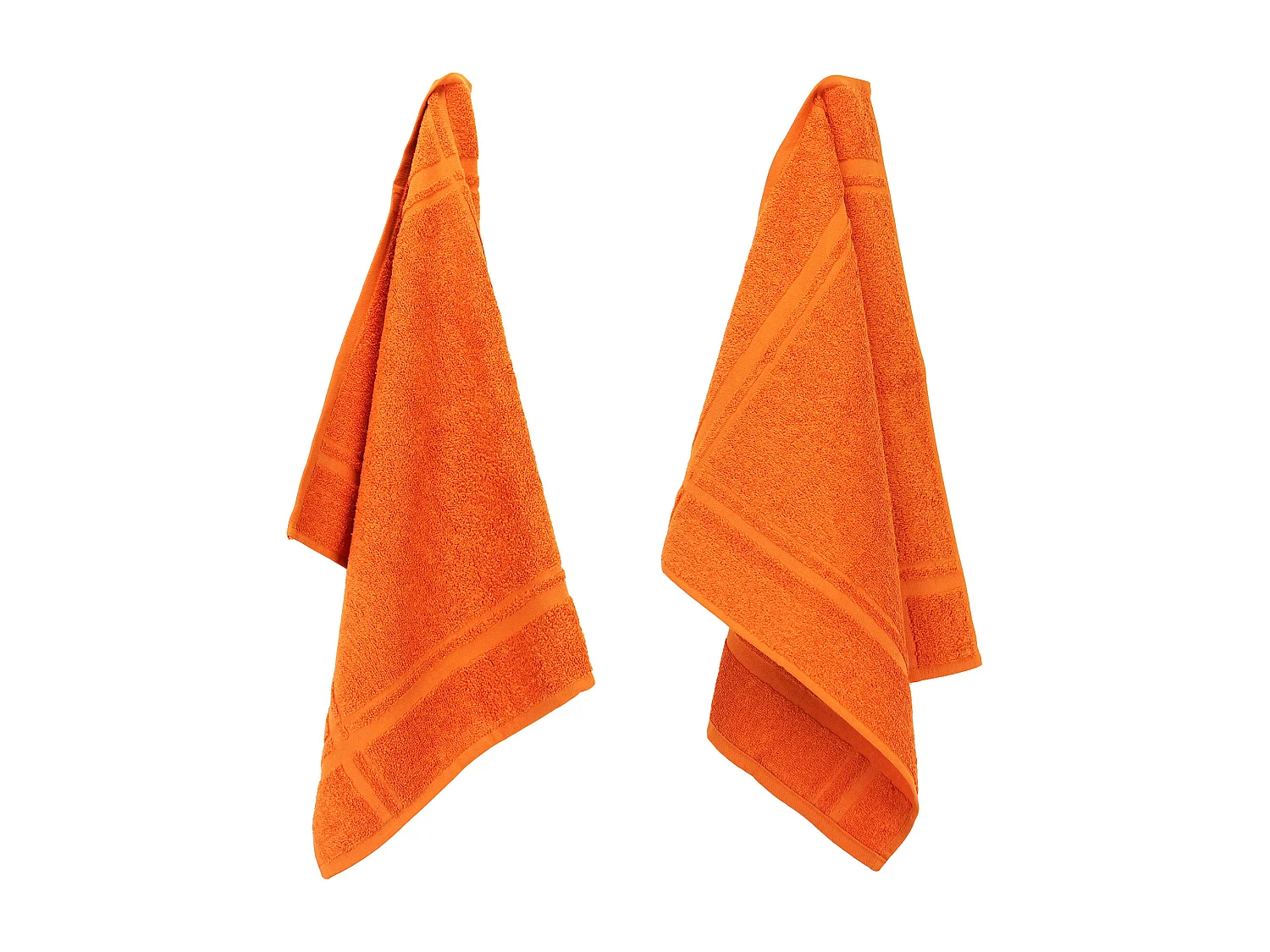 Lot de 2 torchons de cuisine 50x50 cm éponge PURE KITCHEN TERRY Orange