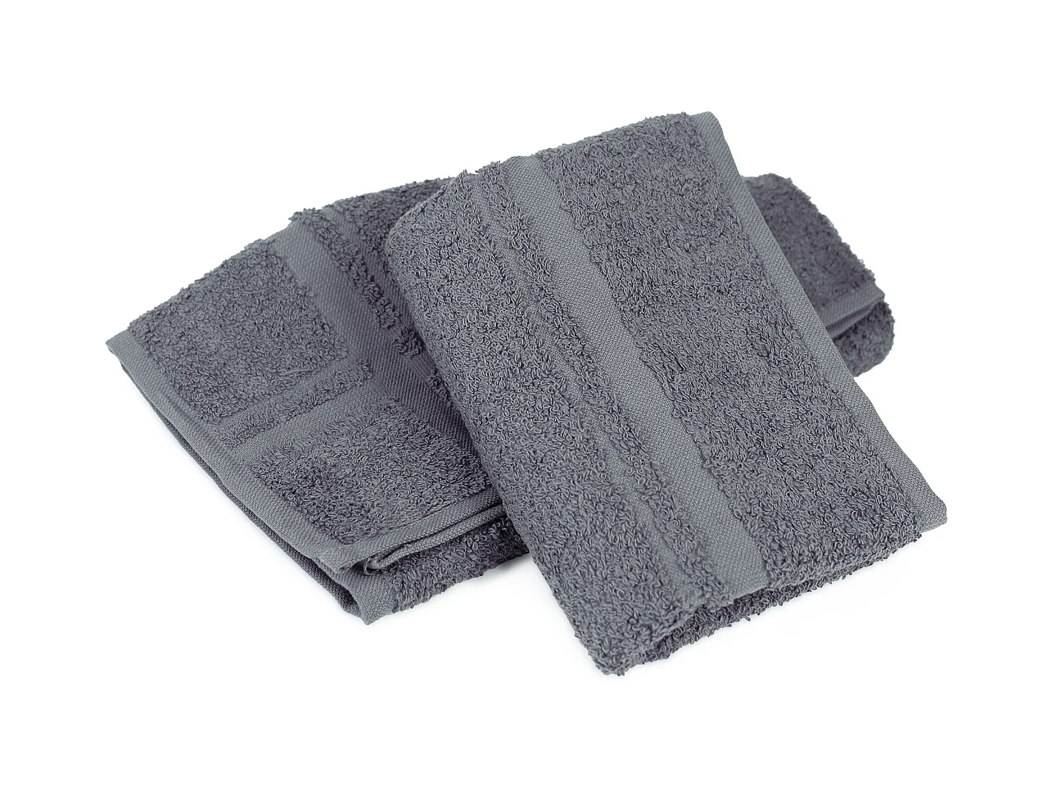 Lot de 2 torchons de cuisine 50x50 cm éponge PURE KITCHEN TERRY Gris