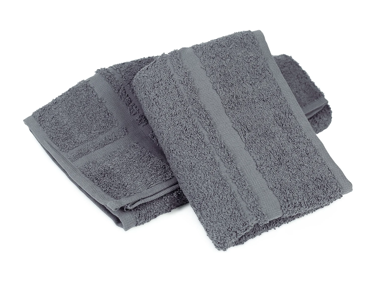 Lot de 2 torchons de cuisine 50x50 cm éponge PURE KITCHEN TERRY Gris