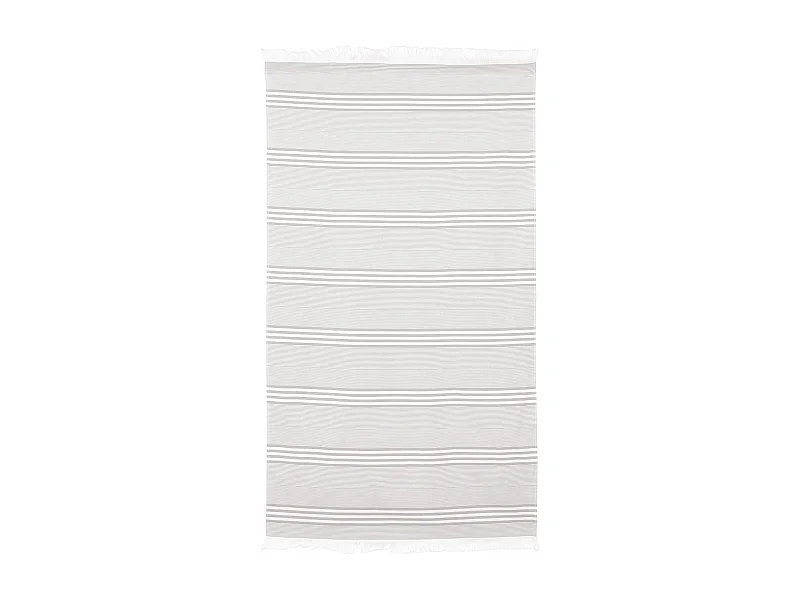 Drap de plage Fouta 100x180 cm coton 290 g/m² CINQUE Rayures Beige